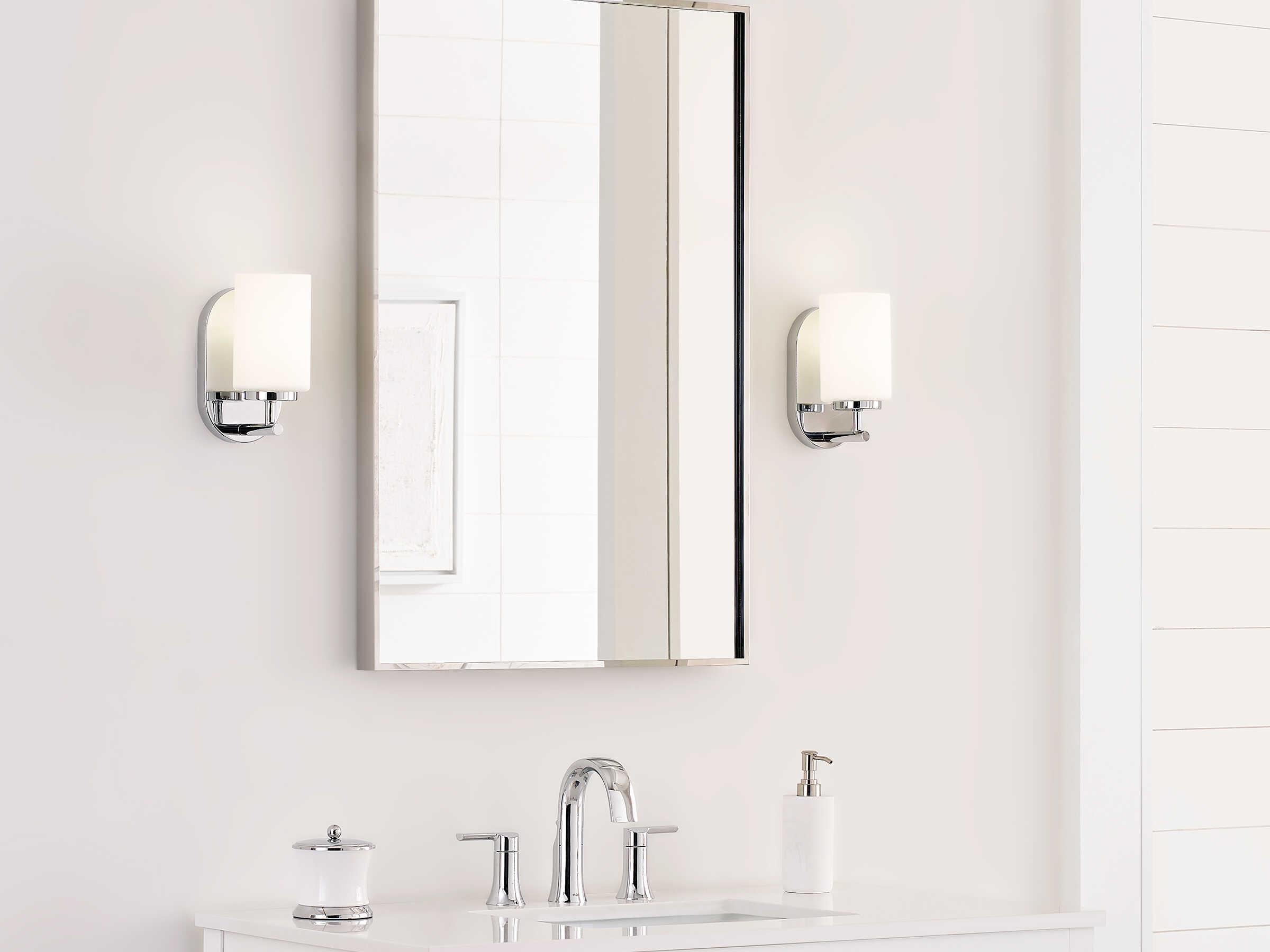 Generation Lighting Oslo 1-Light Chrome Glass Wall Sconce