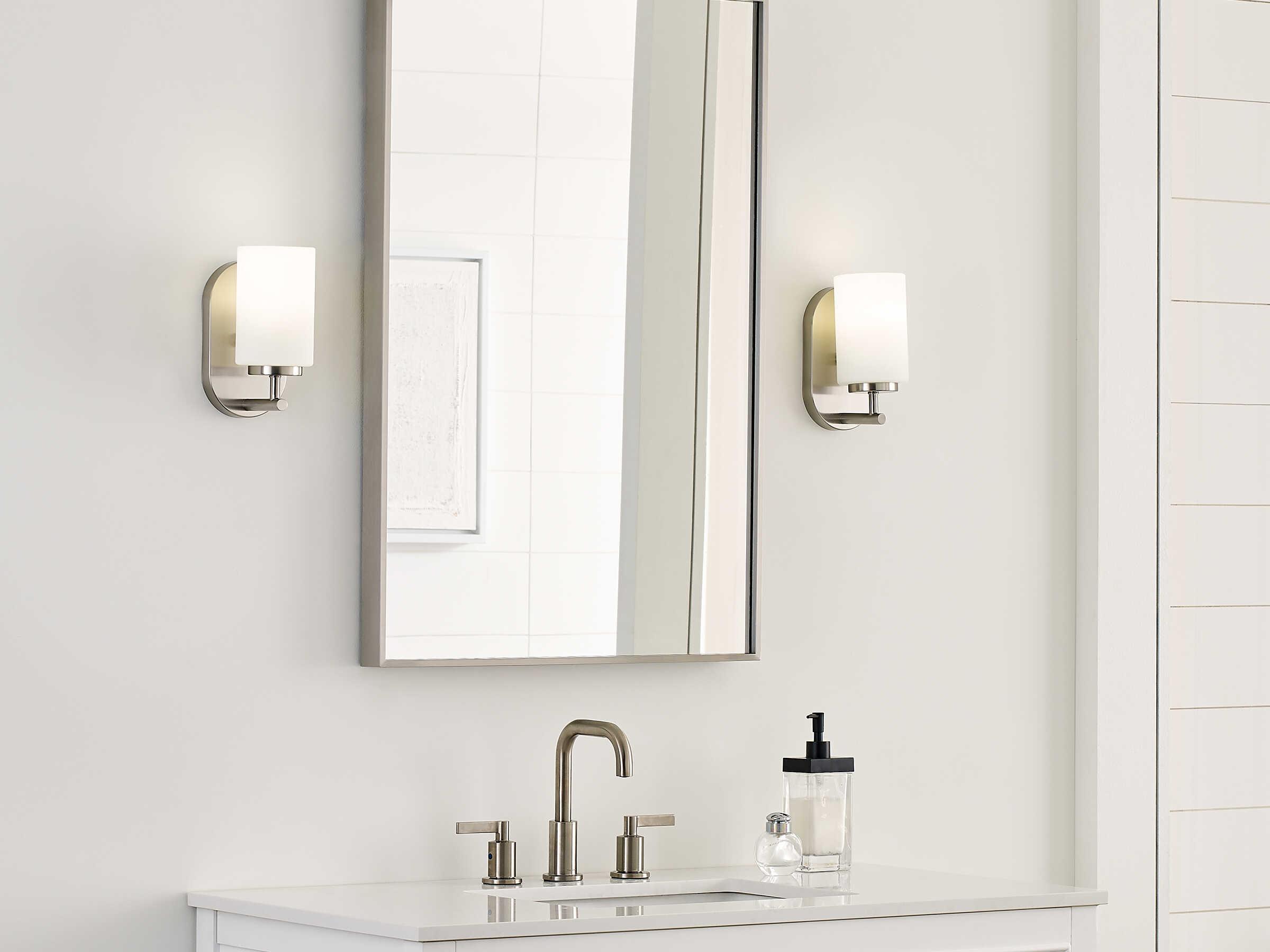 Generation Lighting Oslo 1-Light Brushed Nickel Glass Wall Sconce