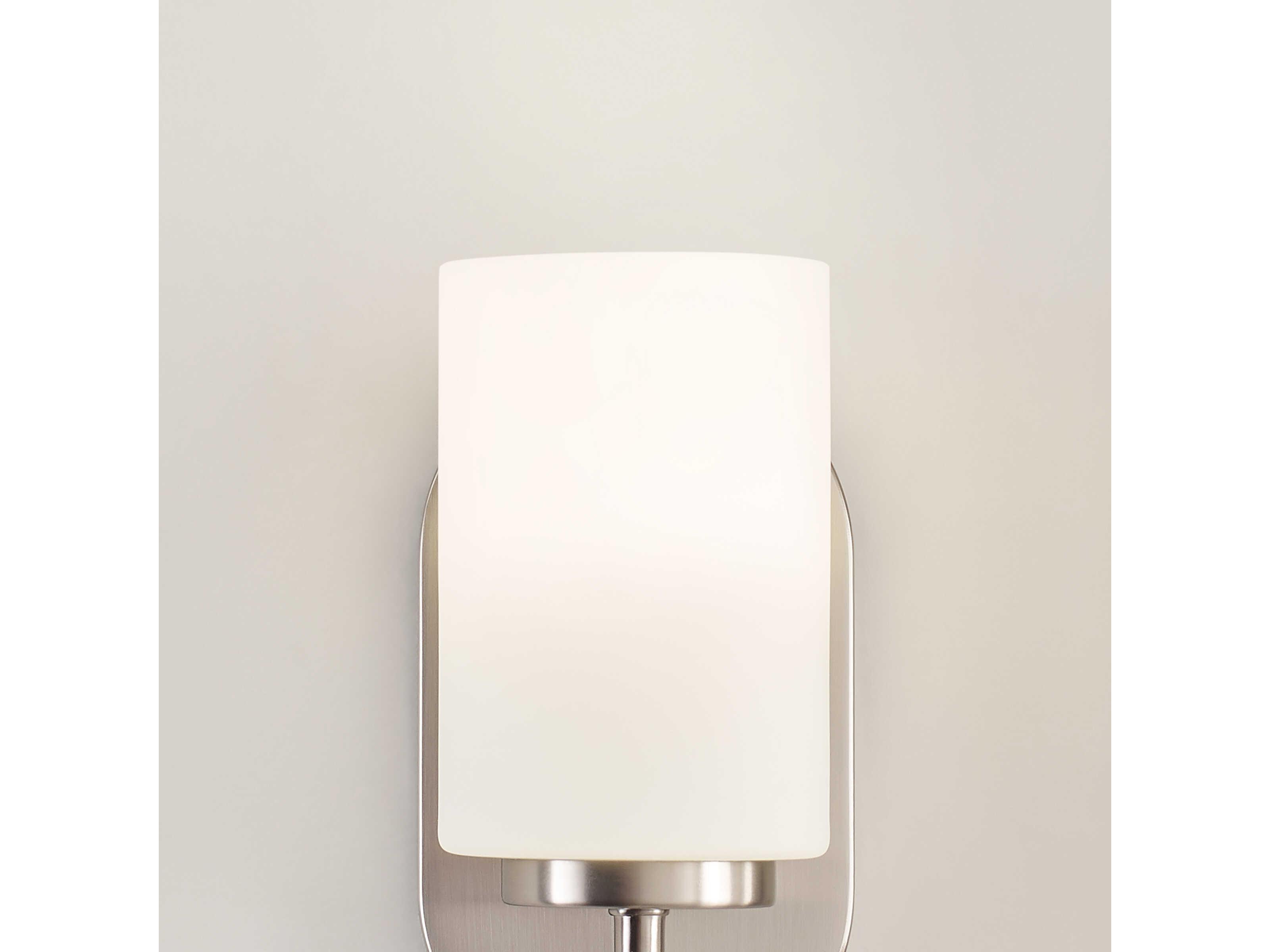 Generation Lighting Oslo 1-Light Brushed Nickel Glass Wall Sconce