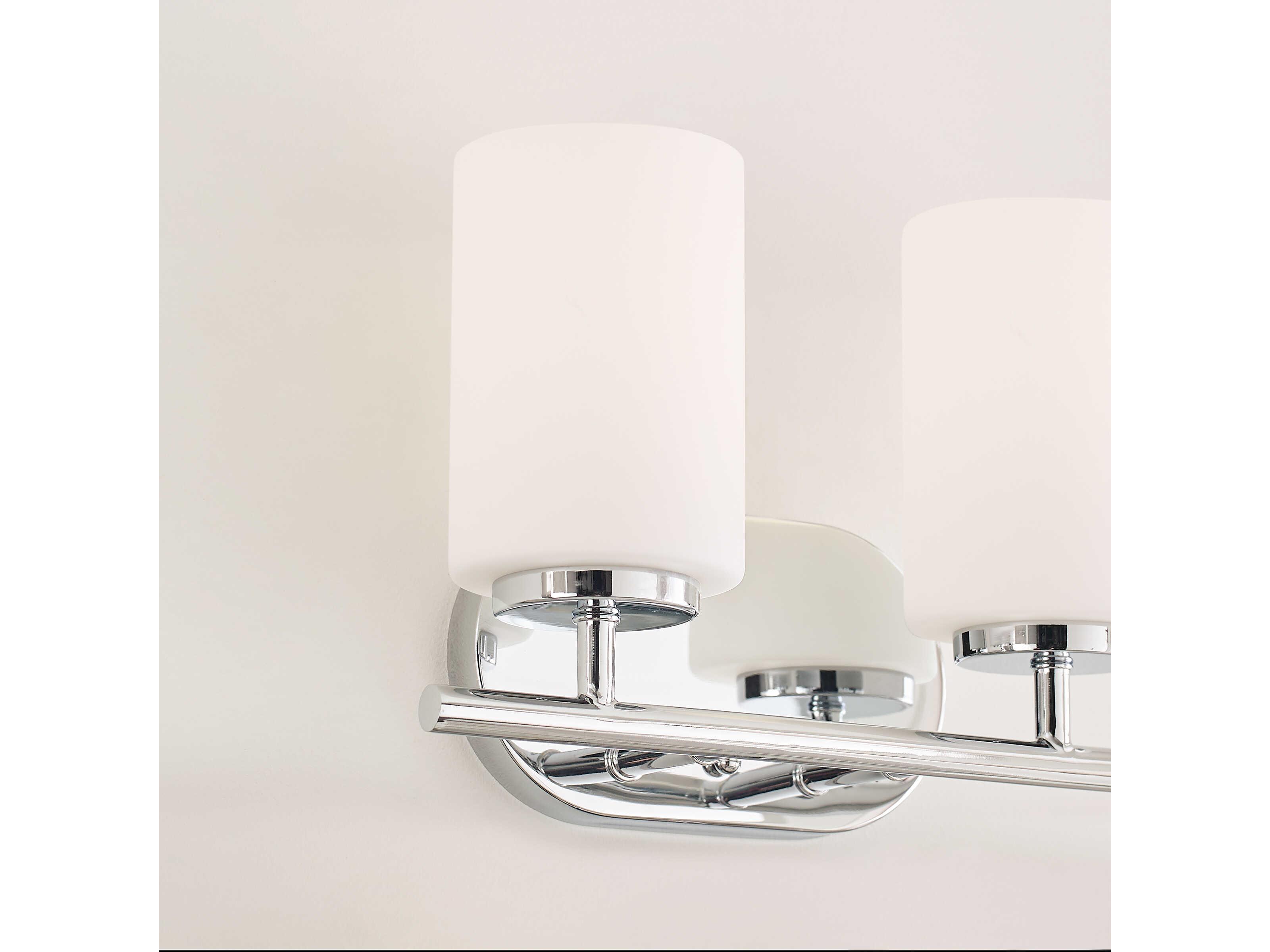Generation Lighting Oslo 2-Light Chrome Glass Vanity Light