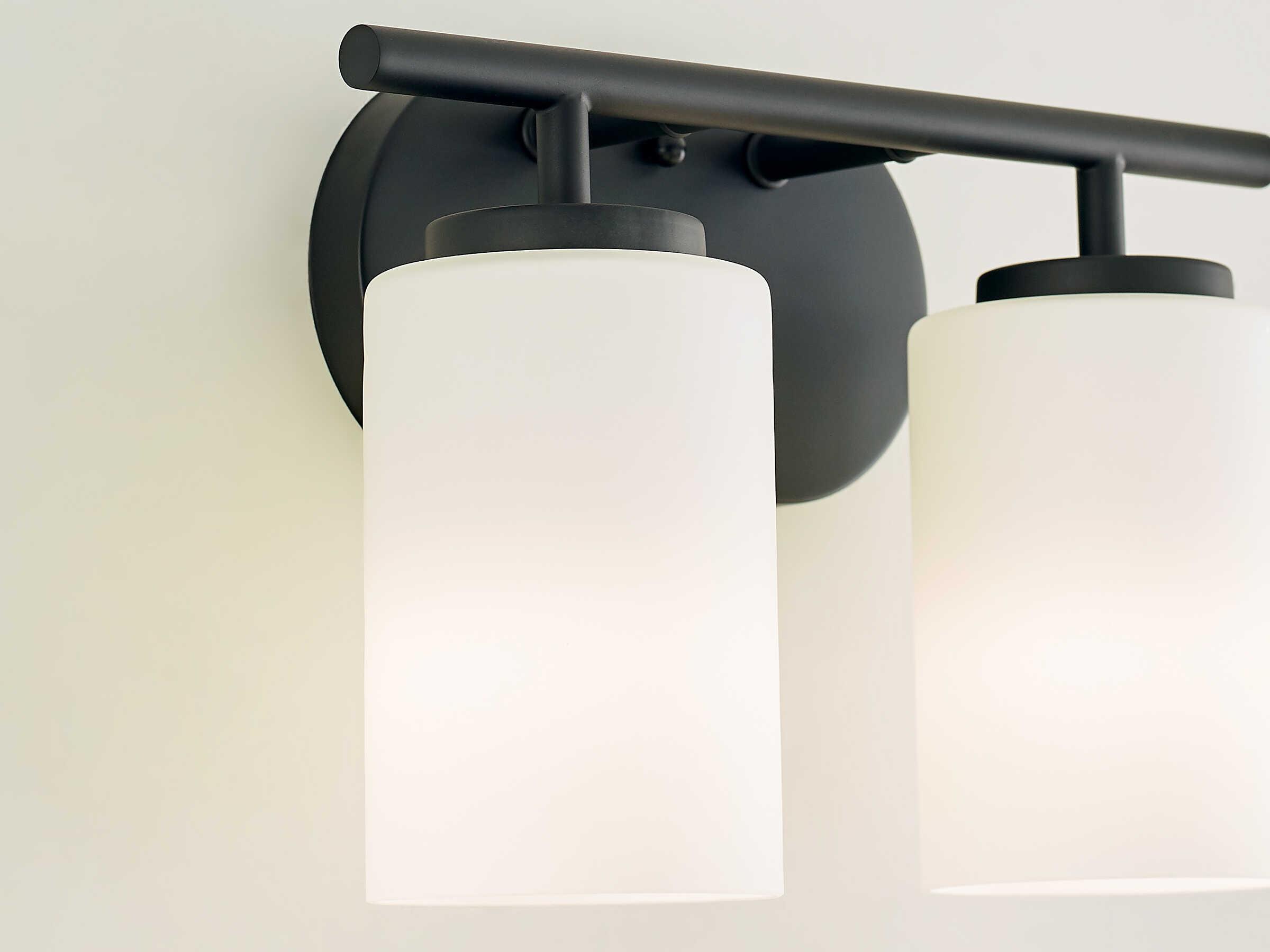 Generation Lighting Oslo 2-Light Midnight Black Glass Vanity Light