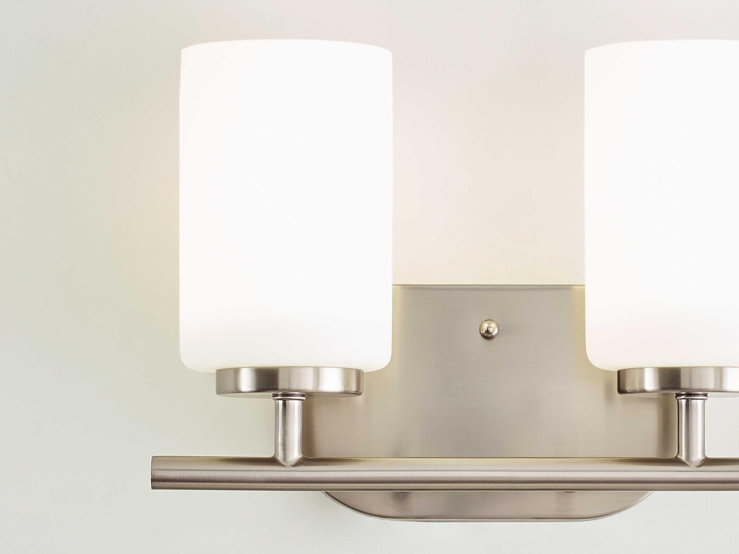 Generation Lighting Oslo 2-Light Brushed Nickel Glass Vanity Light