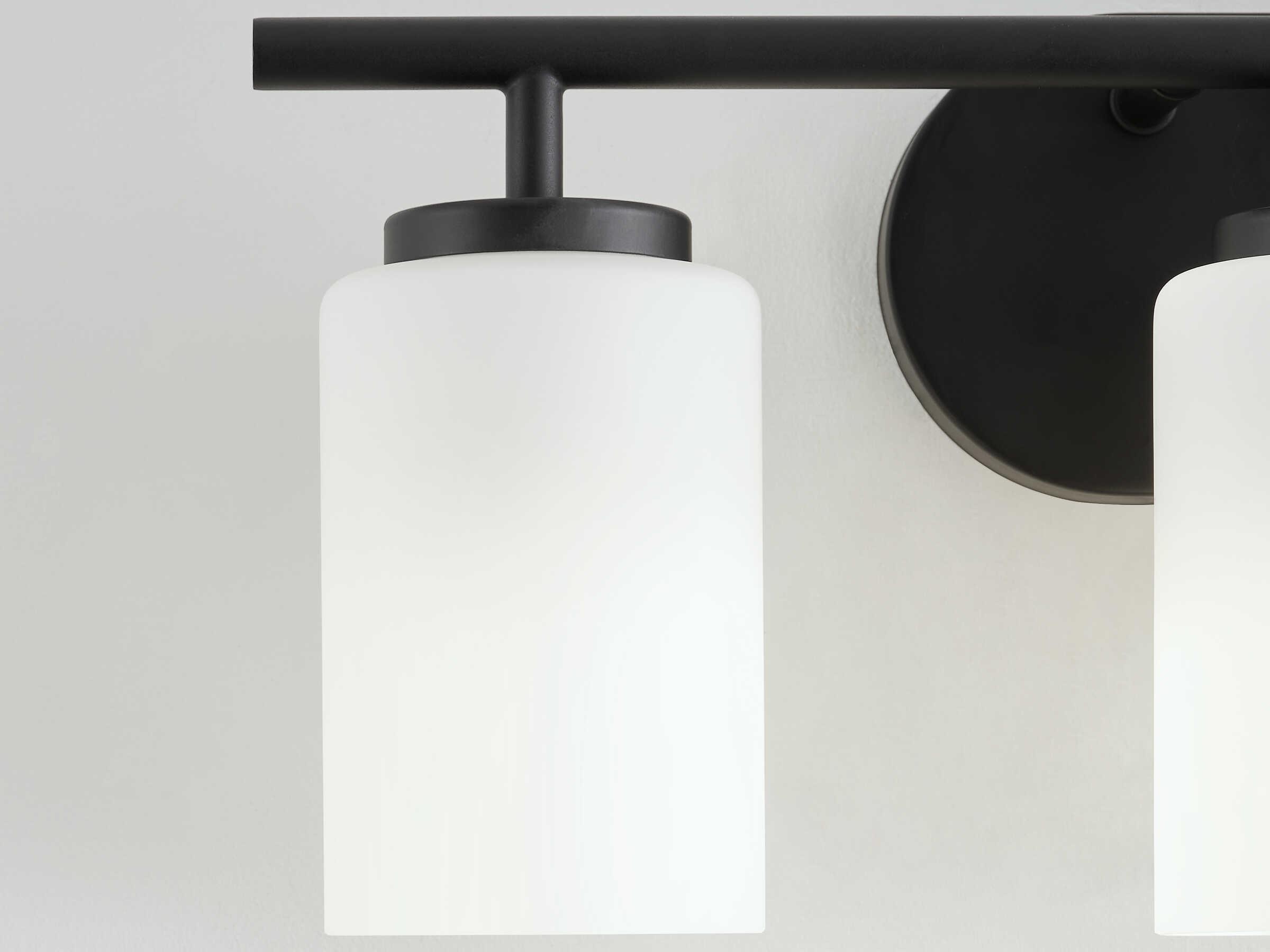 Generation Lighting Oslo 3-Light Midnight Black Glass Vanity Light