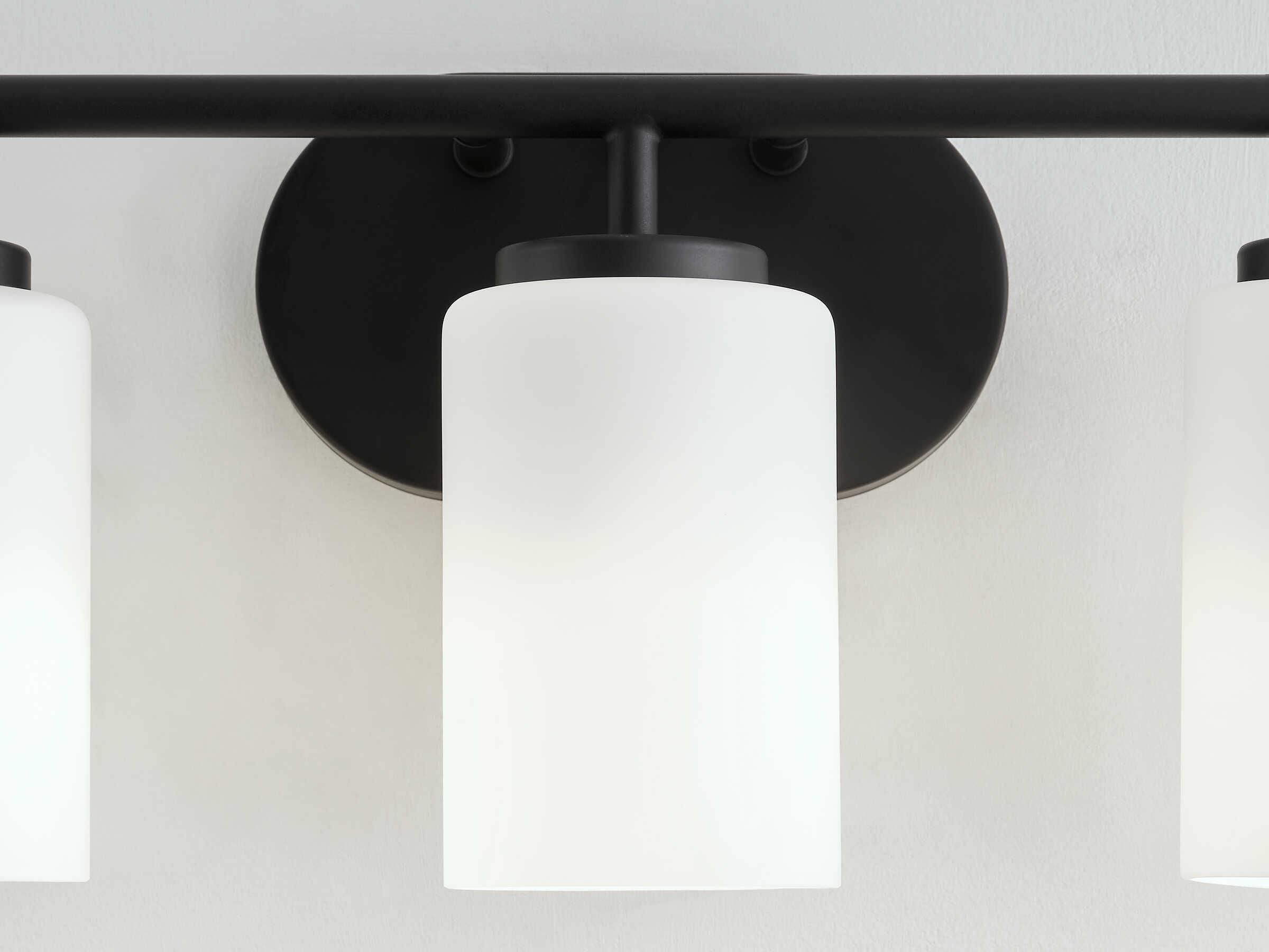 Generation Lighting Oslo 3-Light Midnight Black Glass Vanity Light