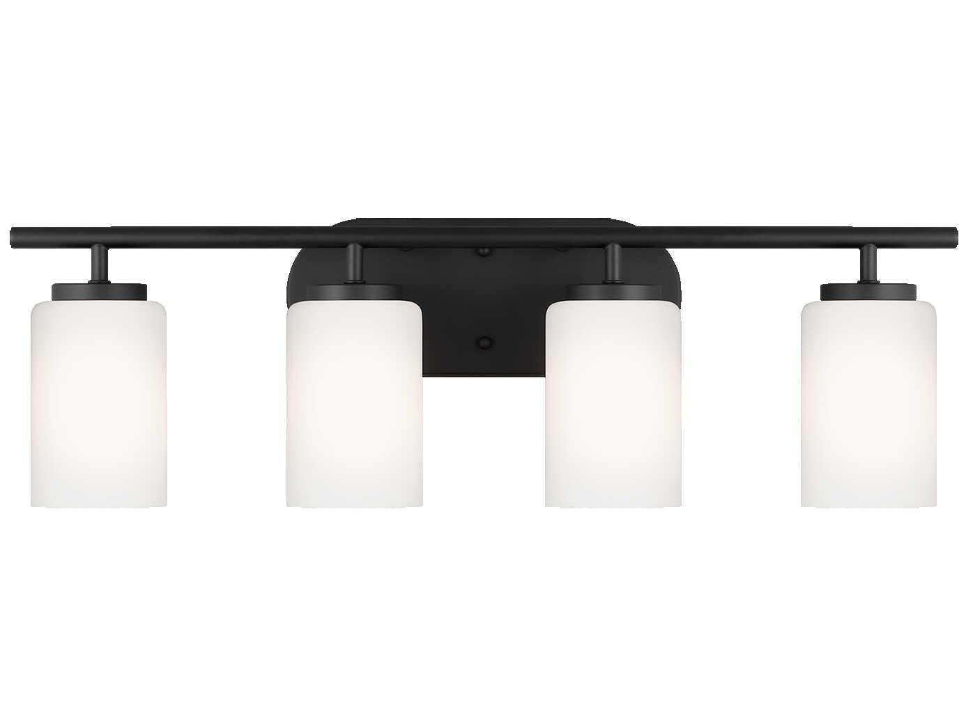 Generation Lighting Oslo 4-Light Midnight Black Glass Vanity Light