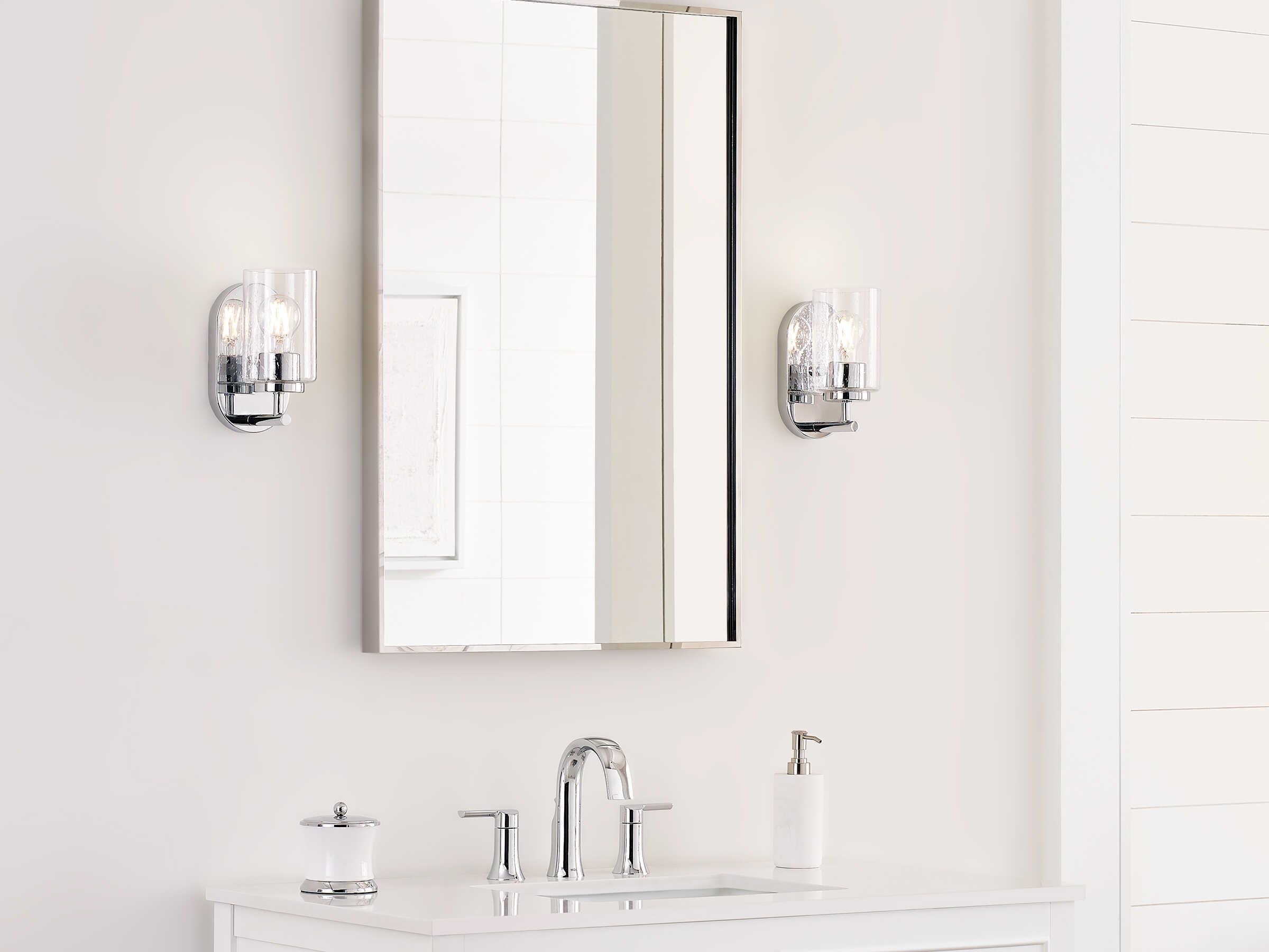 Generation Lighting Oslo 1-Light Chrome Glass Wall Sconce