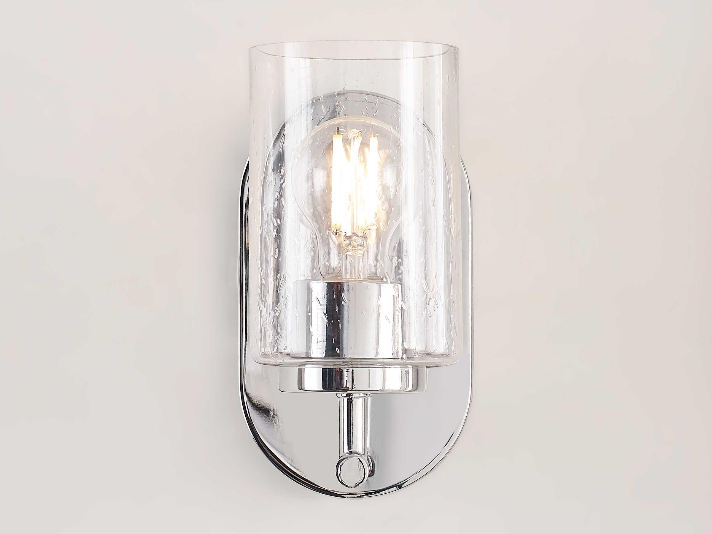 Generation Lighting Oslo 1-Light Chrome Glass Wall Sconce