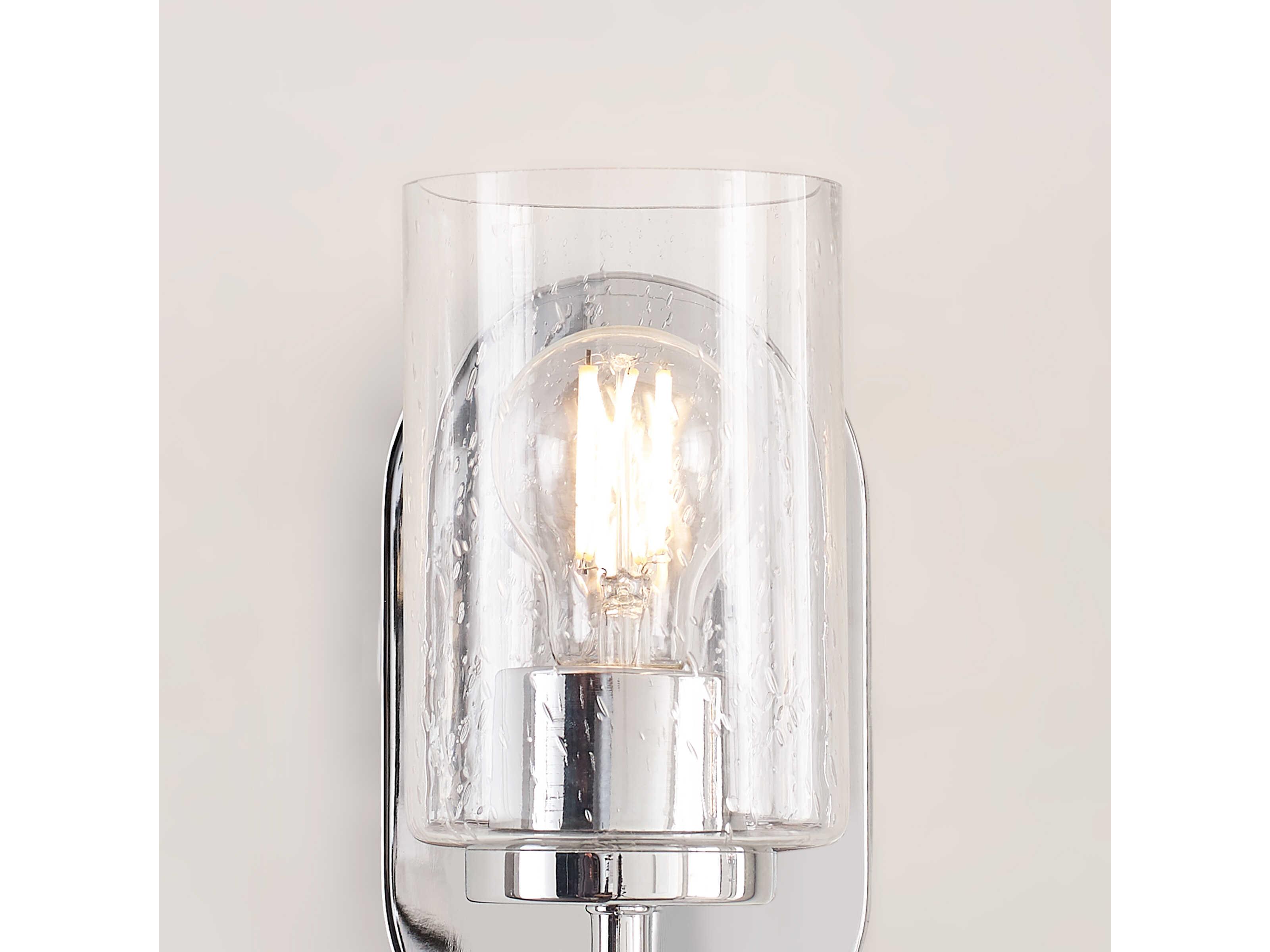 Generation Lighting Oslo 1-Light Chrome Glass Wall Sconce