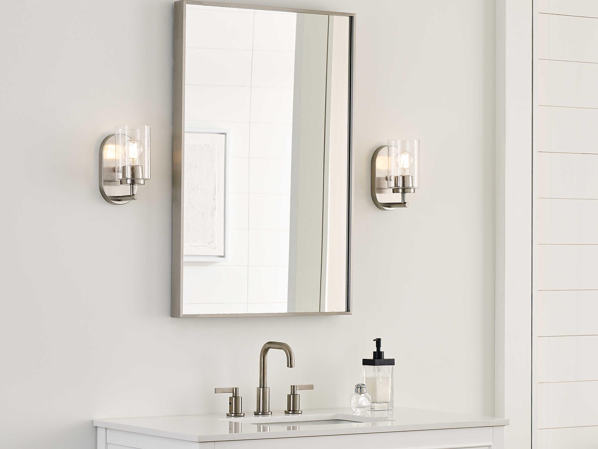 Generation Lighting Oslo 1-Light Brushed Nickel Glass Wall Sconce