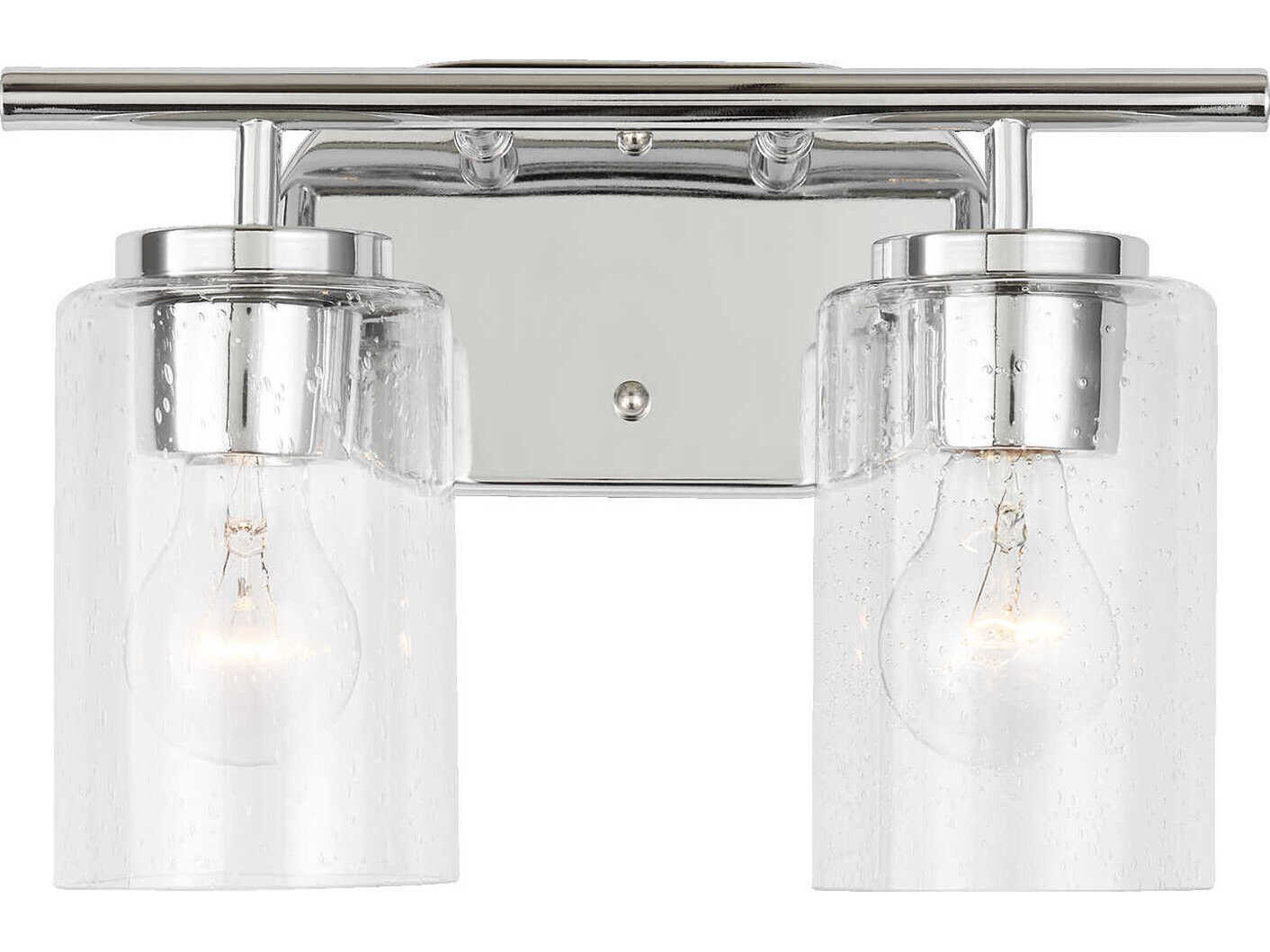 Generation Lighting Oslo 2-Light Chrome Glass Vanity Light