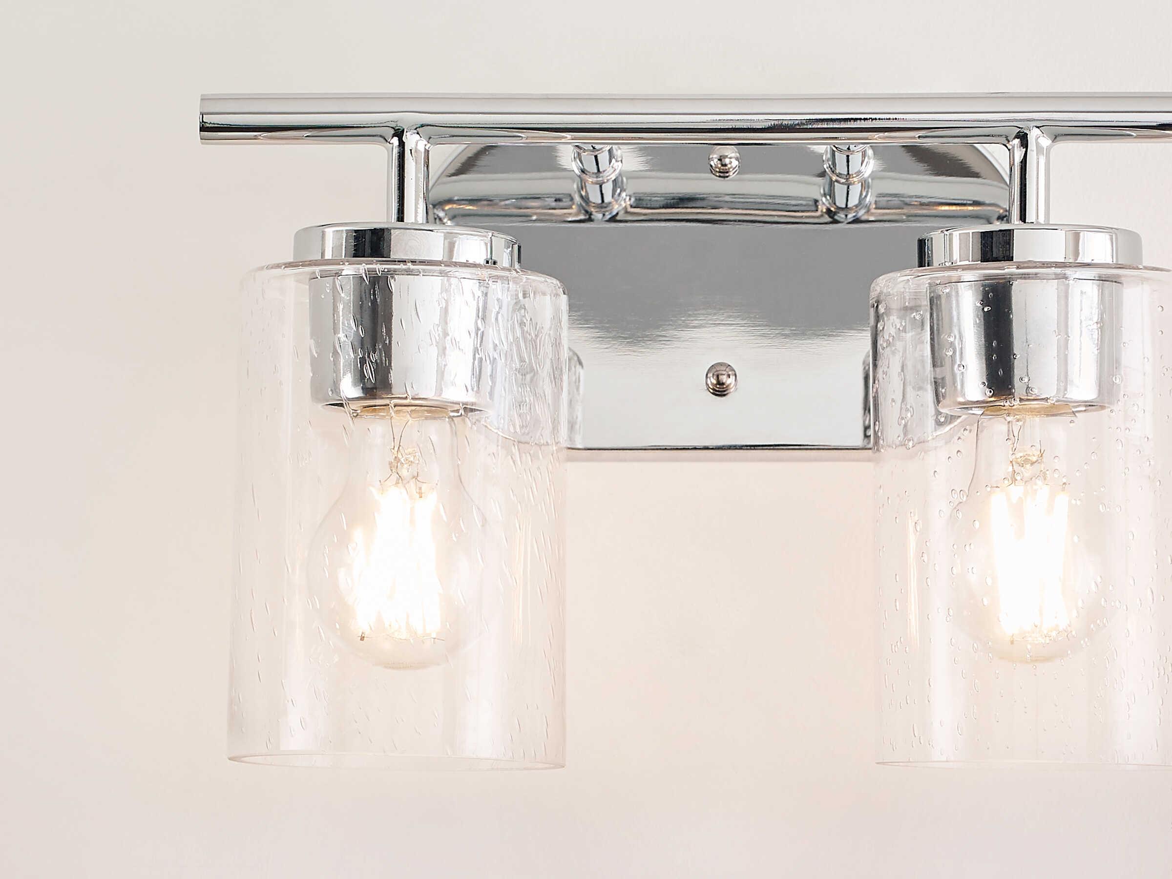 Generation Lighting Oslo 2-Light Chrome Glass Vanity Light