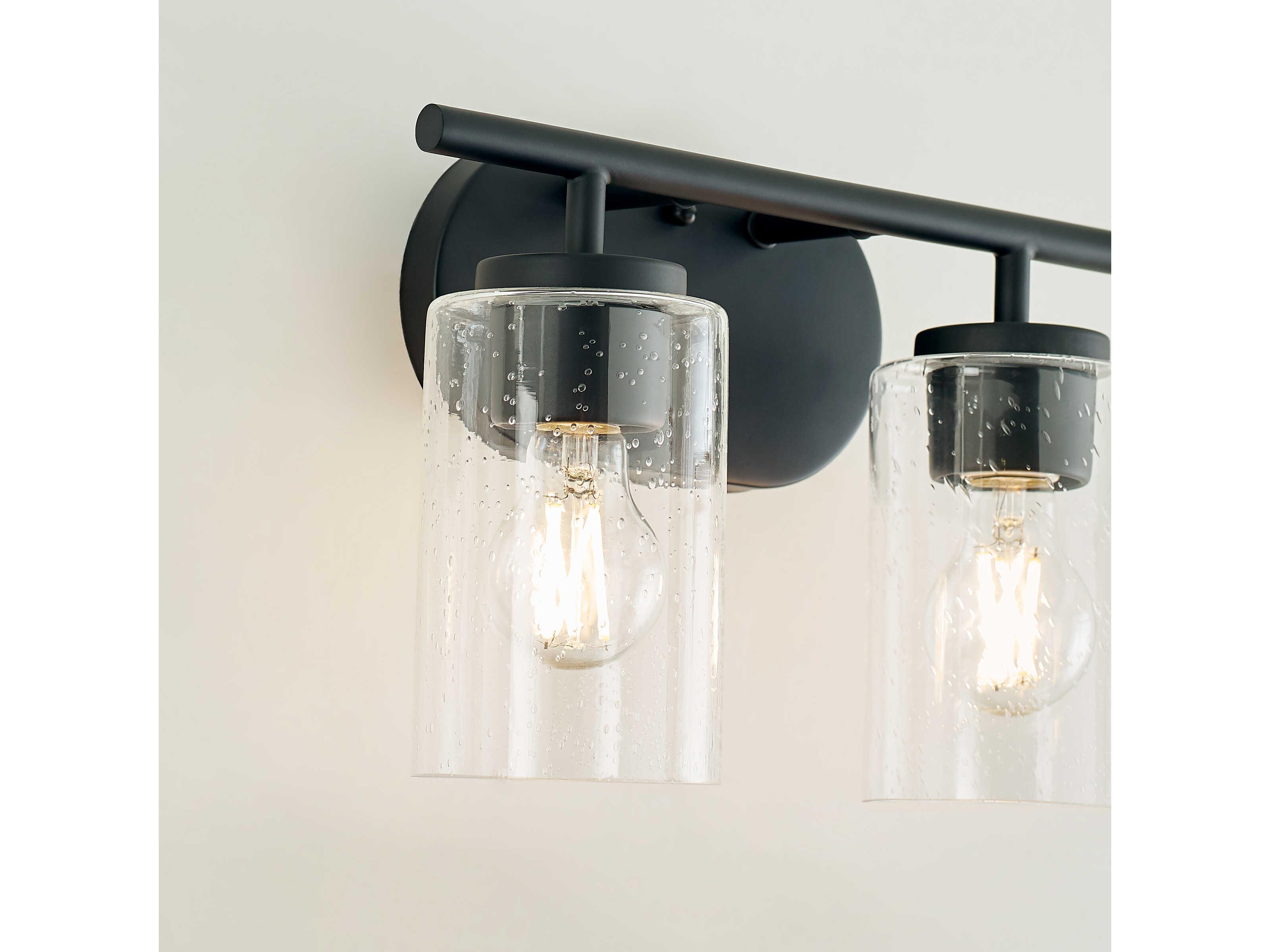 Generation Lighting Oslo 2-Light Midnight Black Glass Vanity Light