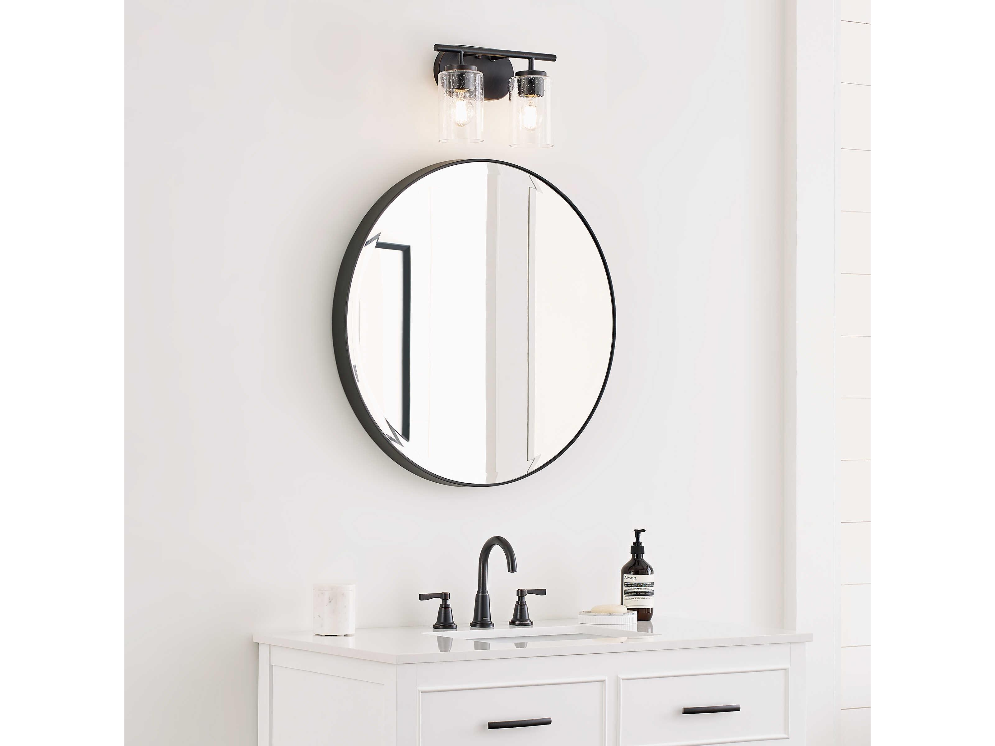 Generation Lighting Oslo 2-Light Bronze Glass Vanity Light