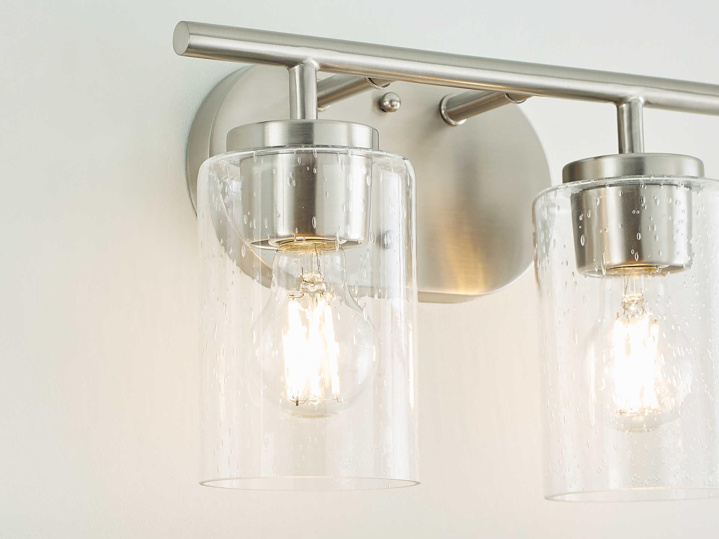 Generation Lighting Oslo 2-Light Brushed Nickel Glass Vanity Light