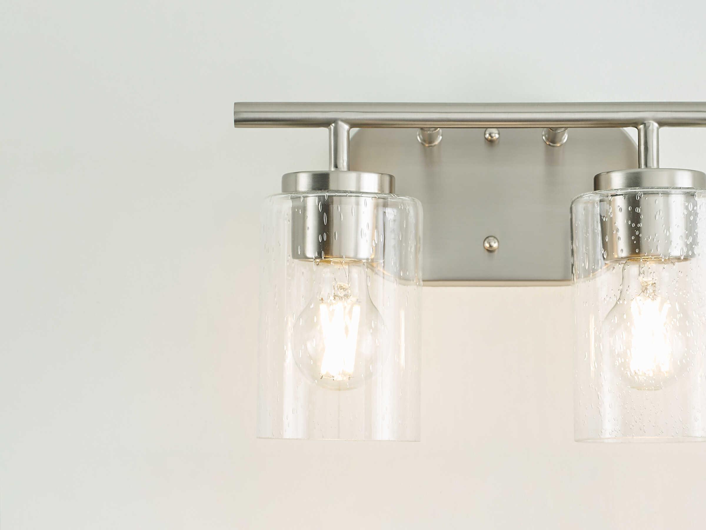 Generation Lighting Oslo 2-Light Brushed Nickel Glass Vanity Light