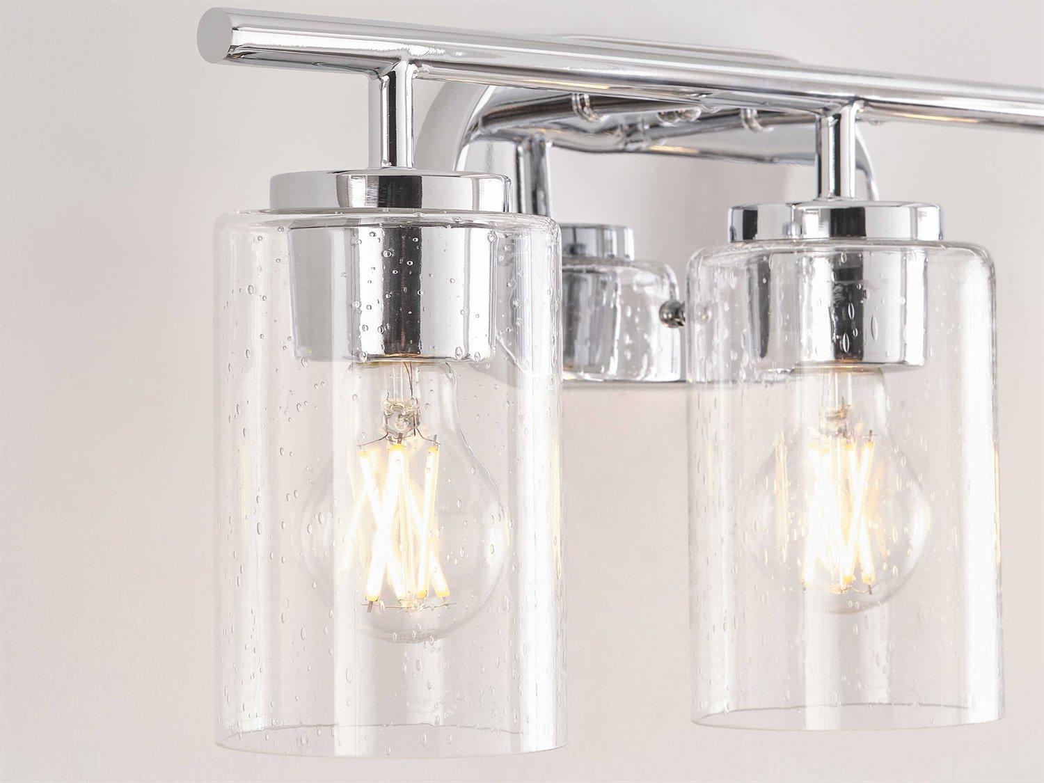 Generation Lighting Oslo 3-Light Chrome Glass Vanity Light
