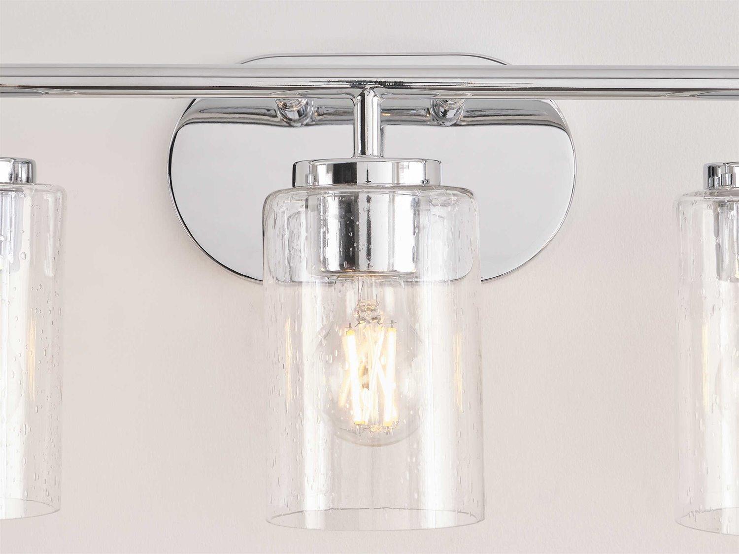 Generation Lighting Oslo 3-Light Chrome Glass Vanity Light