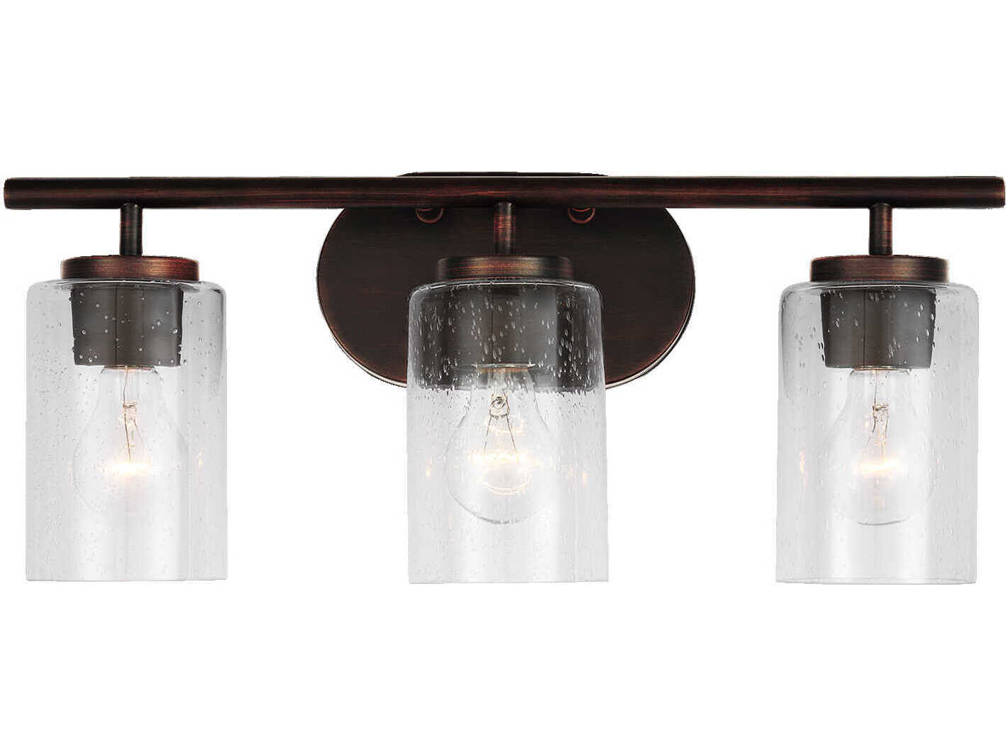 Generation Lighting Oslo 3-Light Bronze Glass Vanity Light