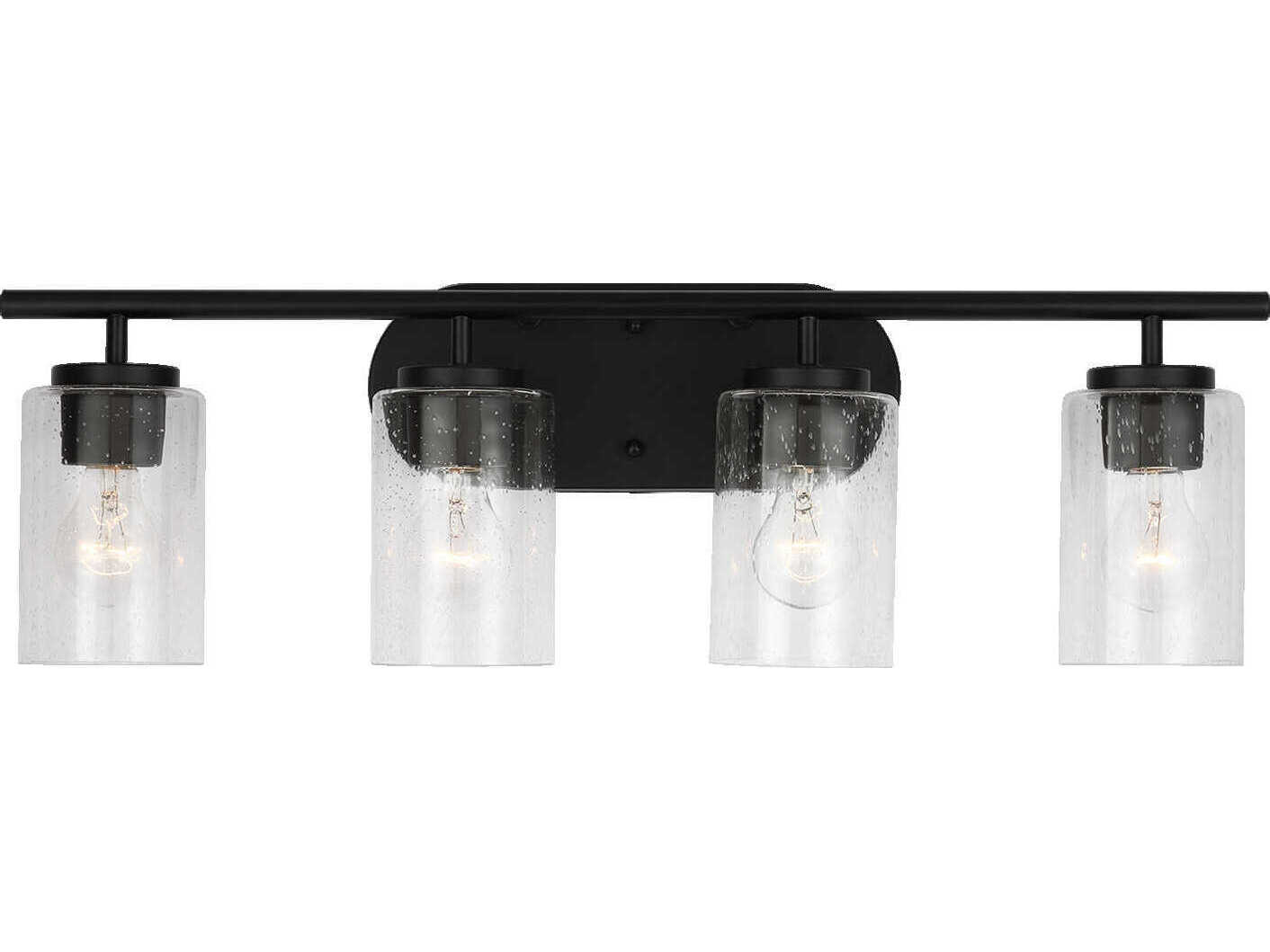 Generation Lighting Oslo 4-Light Midnight Black Glass Vanity Light