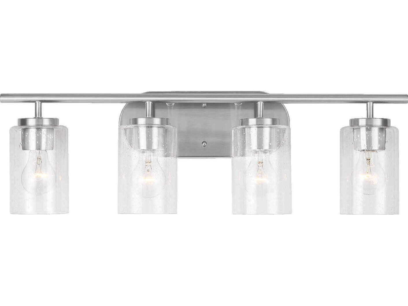 Generation Lighting Oslo 4-Light Brushed Nickel Glass Vanity Light