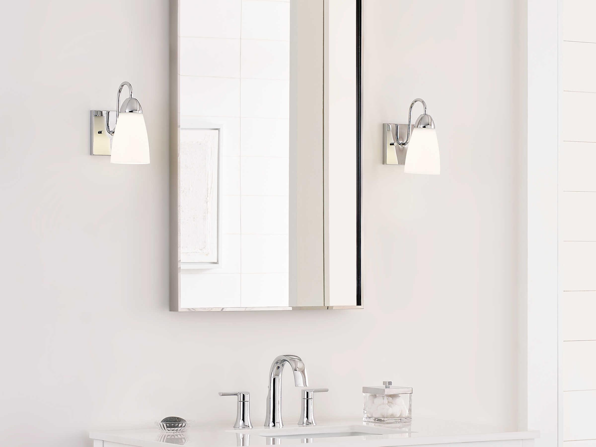 Generation Lighting Seville 1-Light Chrome Glass Wall Sconce