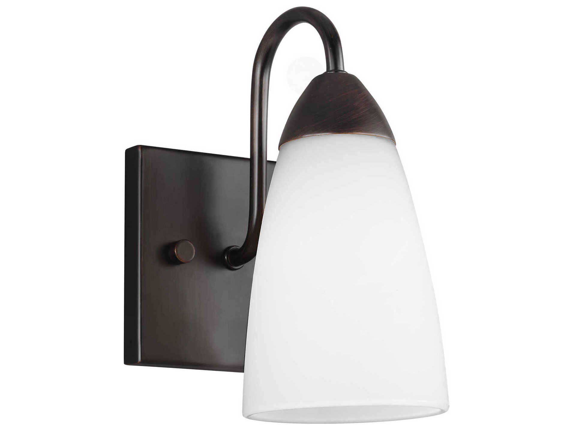 Generation Lighting Seville 1-Light Bronze Glass Wall Sconce