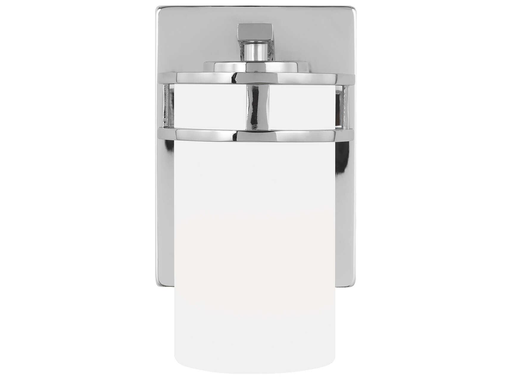 Generation Lighting Robie 1-Light Chrome Glass Wall Sconce