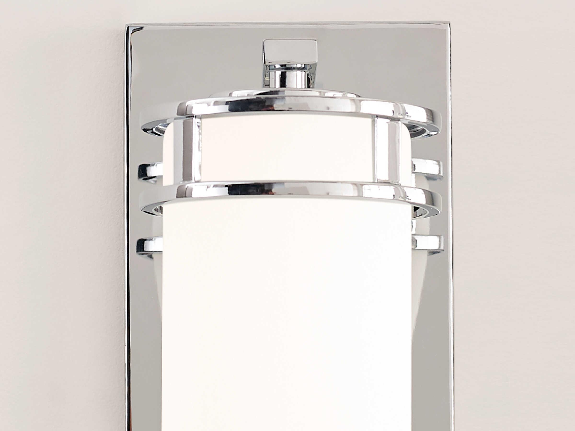 Generation Lighting Robie 1-Light Chrome Glass Wall Sconce