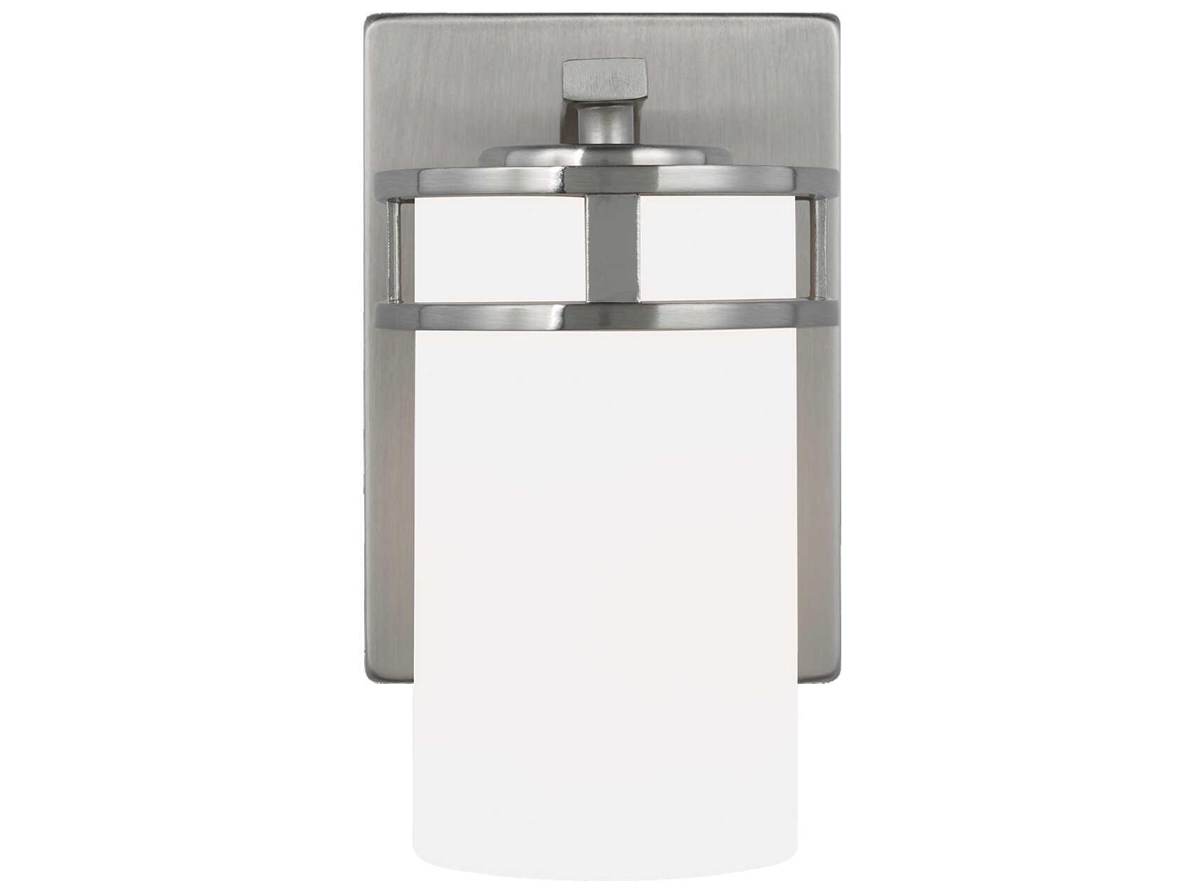 Generation Lighting Robie 1-Light Brushed Nickel Glass Wall Sconce