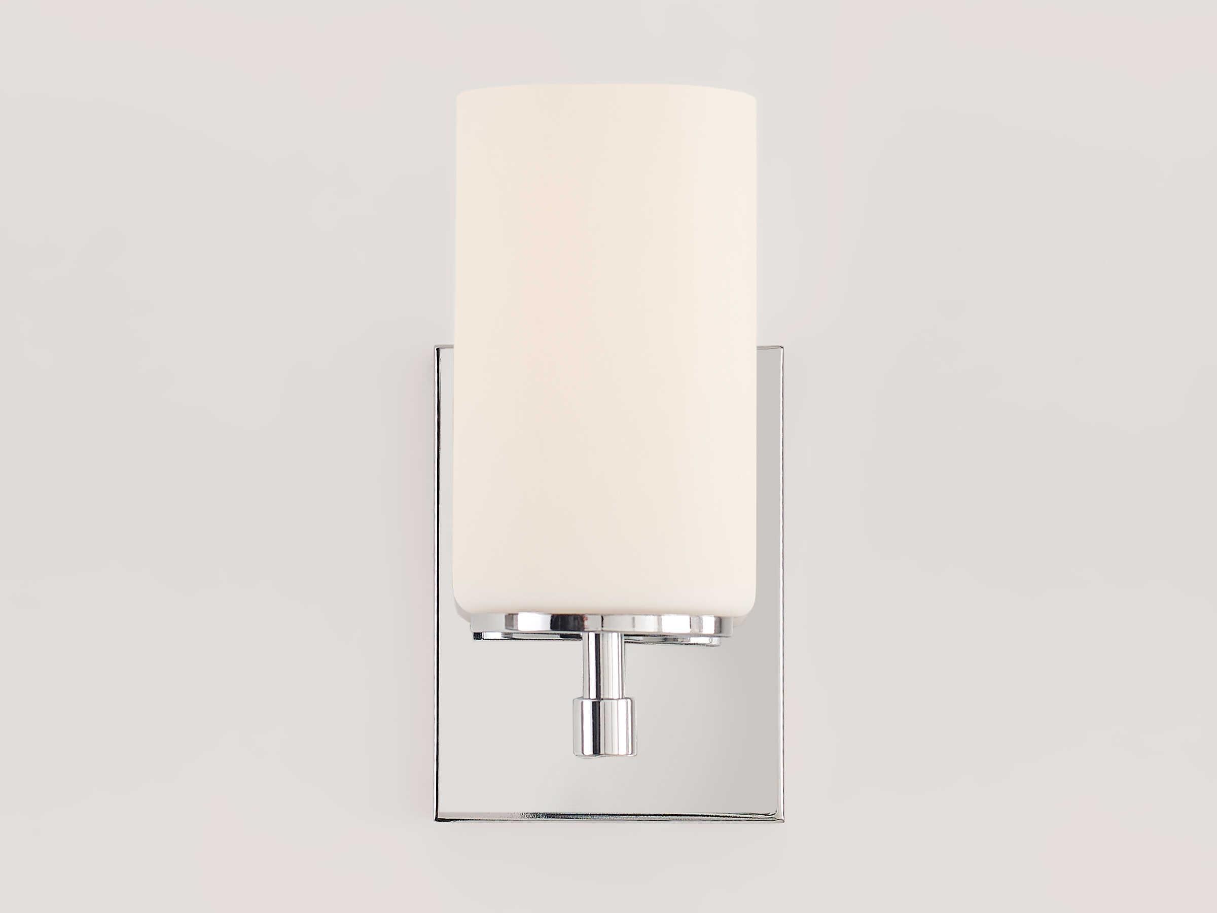 Generation Lighting Alturas 1-Light Chrome Glass Wall Sconce