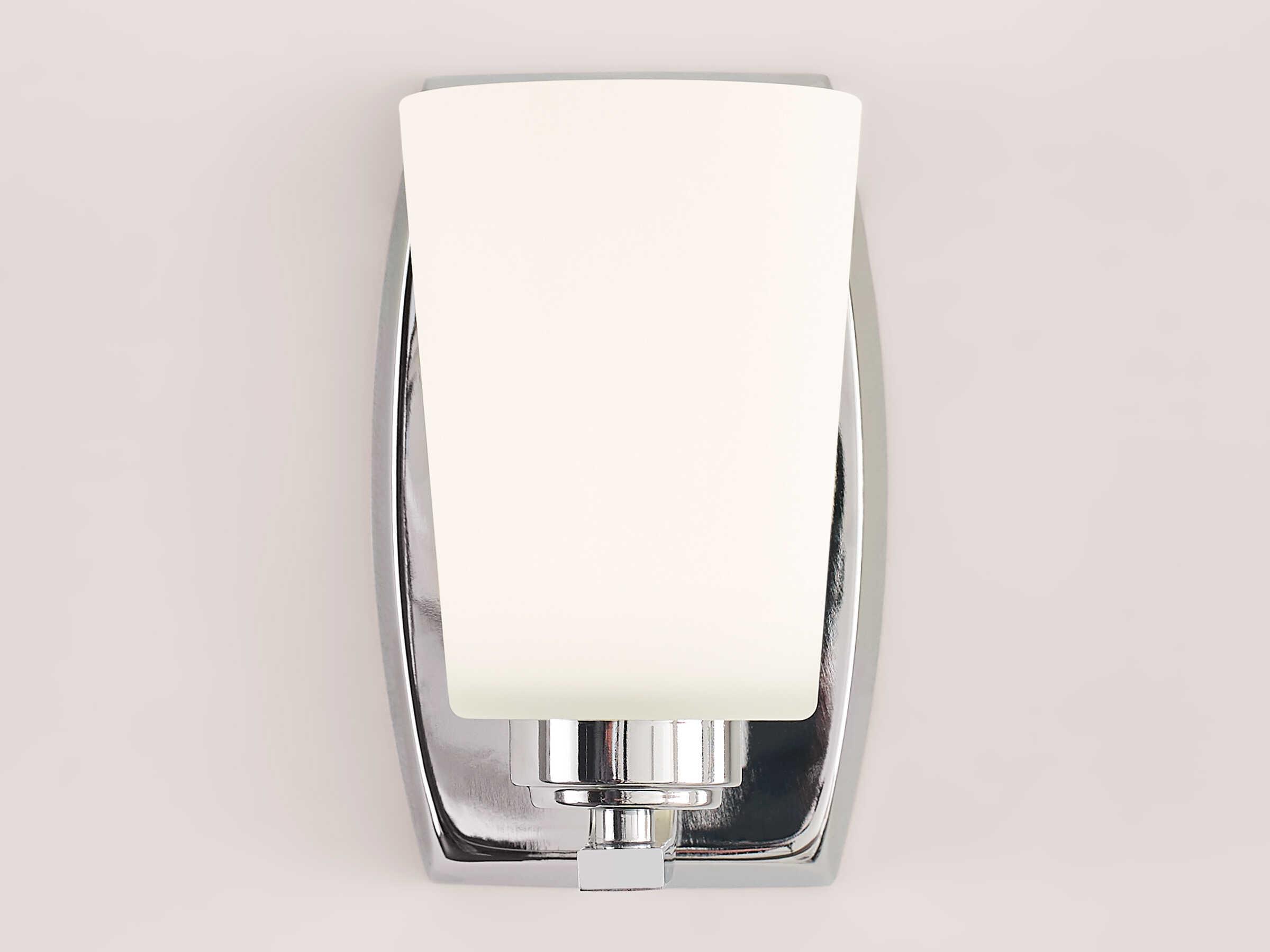 Generation Lighting Franport 1-Light Chrome Glass Wall Sconce