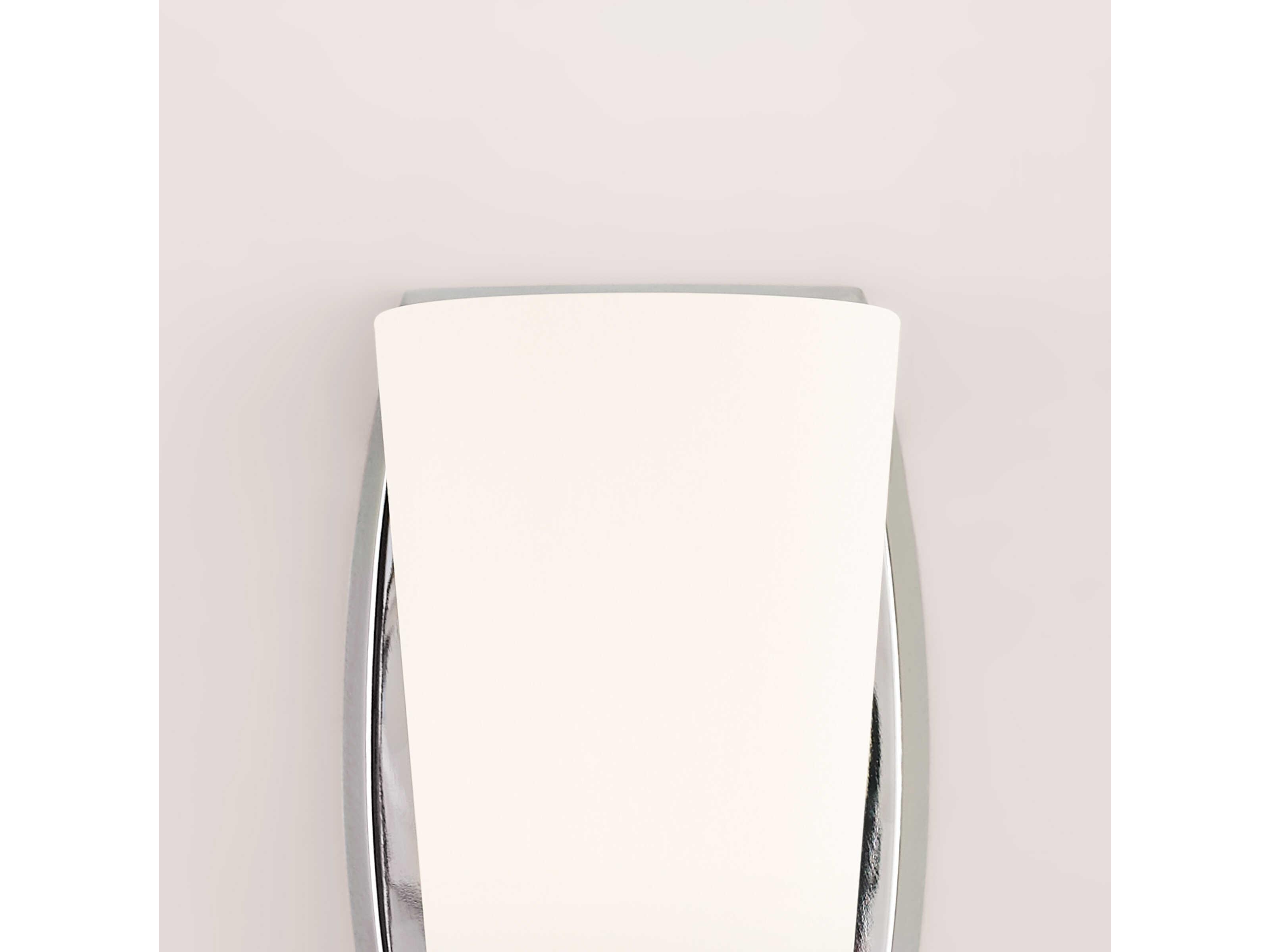 Generation Lighting Franport 1-Light Chrome Glass Wall Sconce