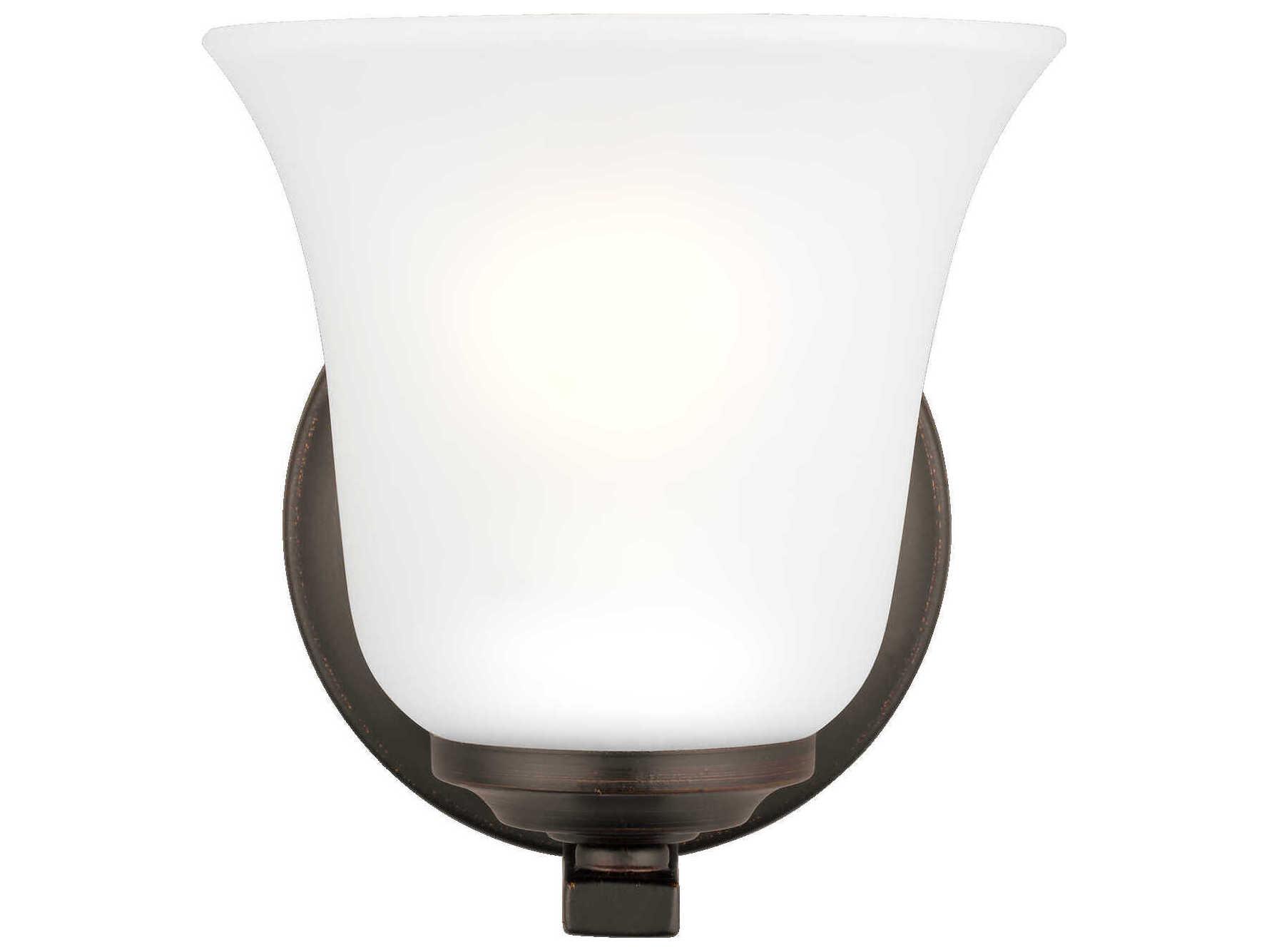Generation Lighting Emmons 1-Light Bronze Glass Wall Sconce