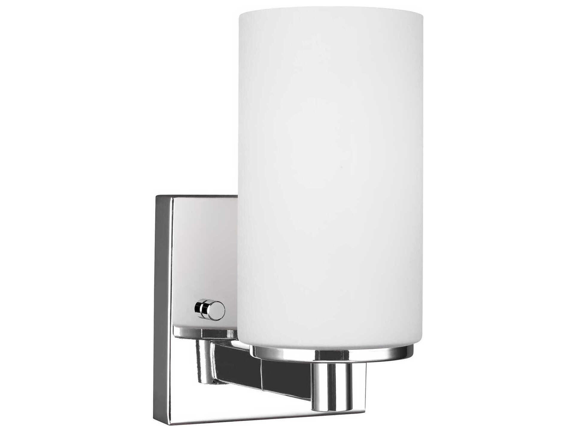 Generation Lighting Hettinger 1-Light Chrome Glass Wall Sconce