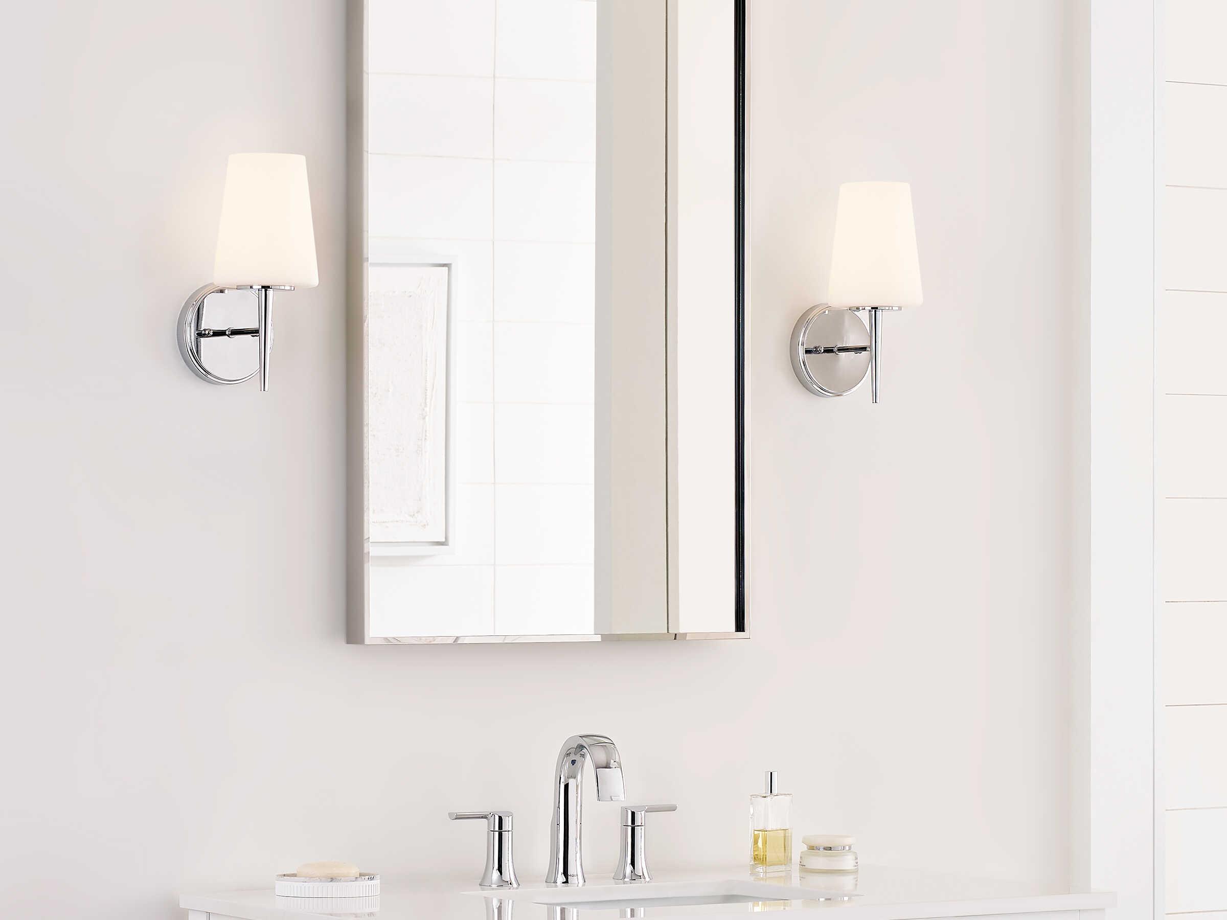 Generation Lighting Driscoll 1-Light Chrome Glass Wall Sconce