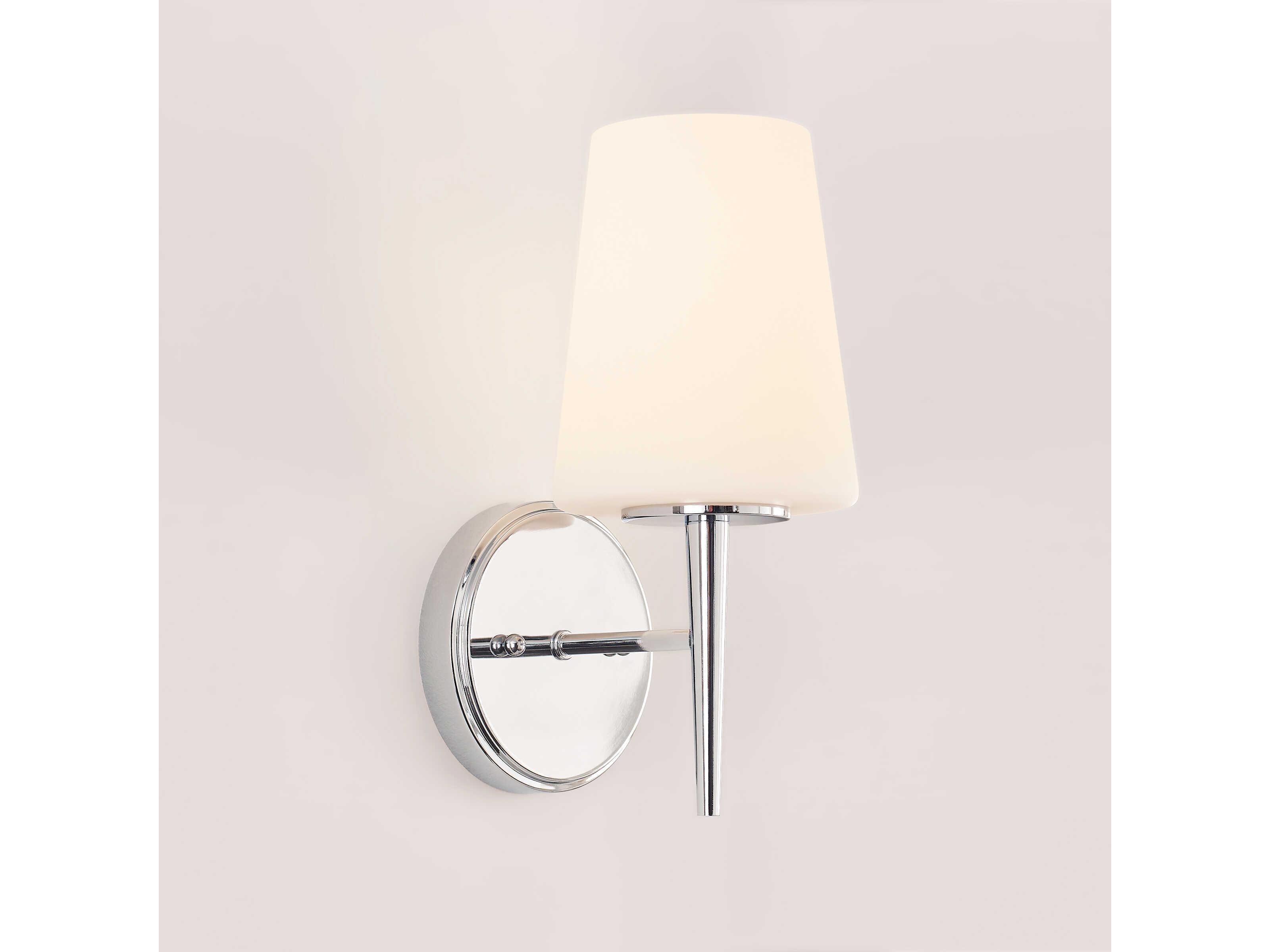 Generation Lighting Driscoll 1-Light Chrome Glass Wall Sconce