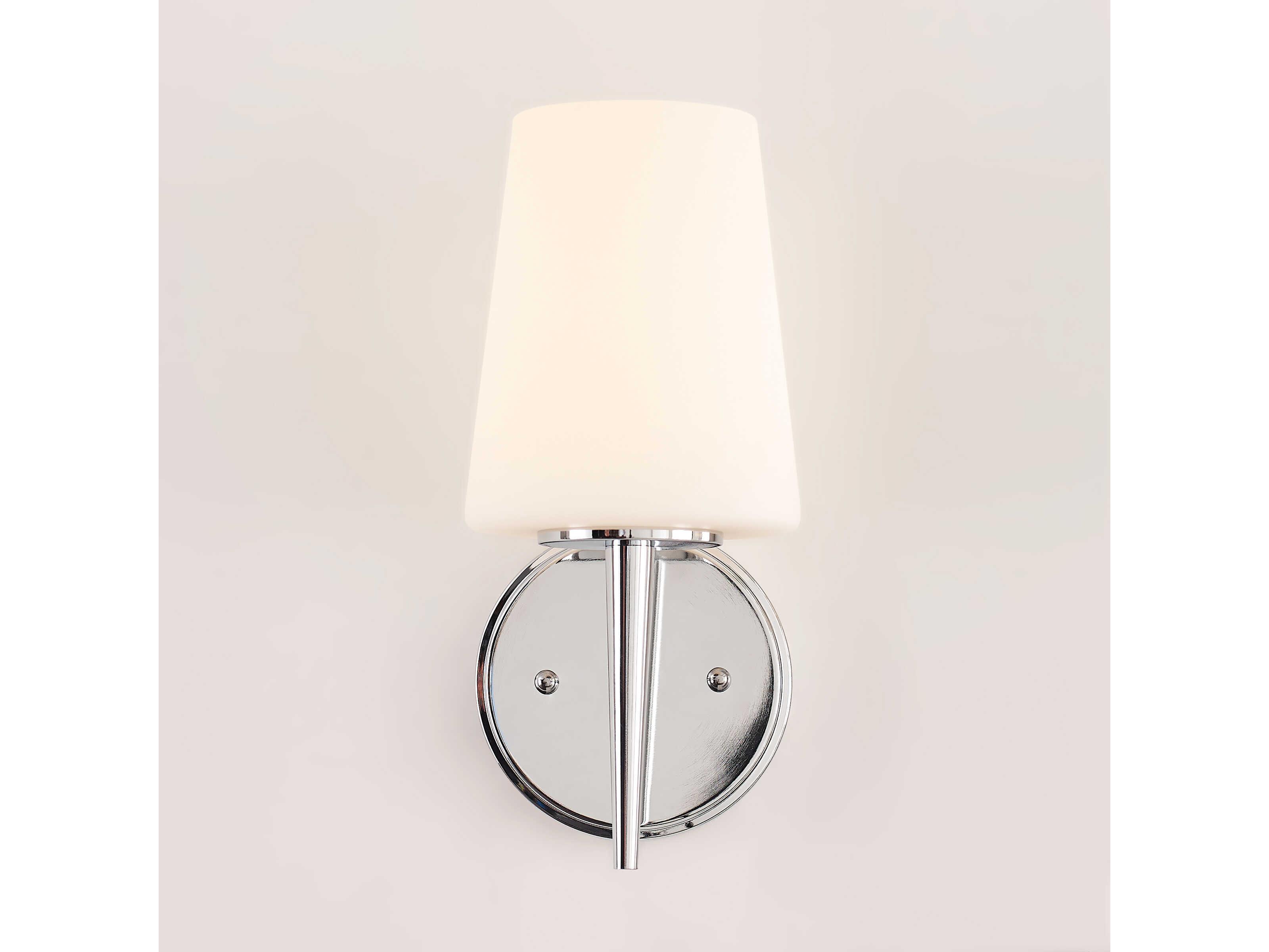 Generation Lighting Driscoll 1-Light Chrome Glass Wall Sconce