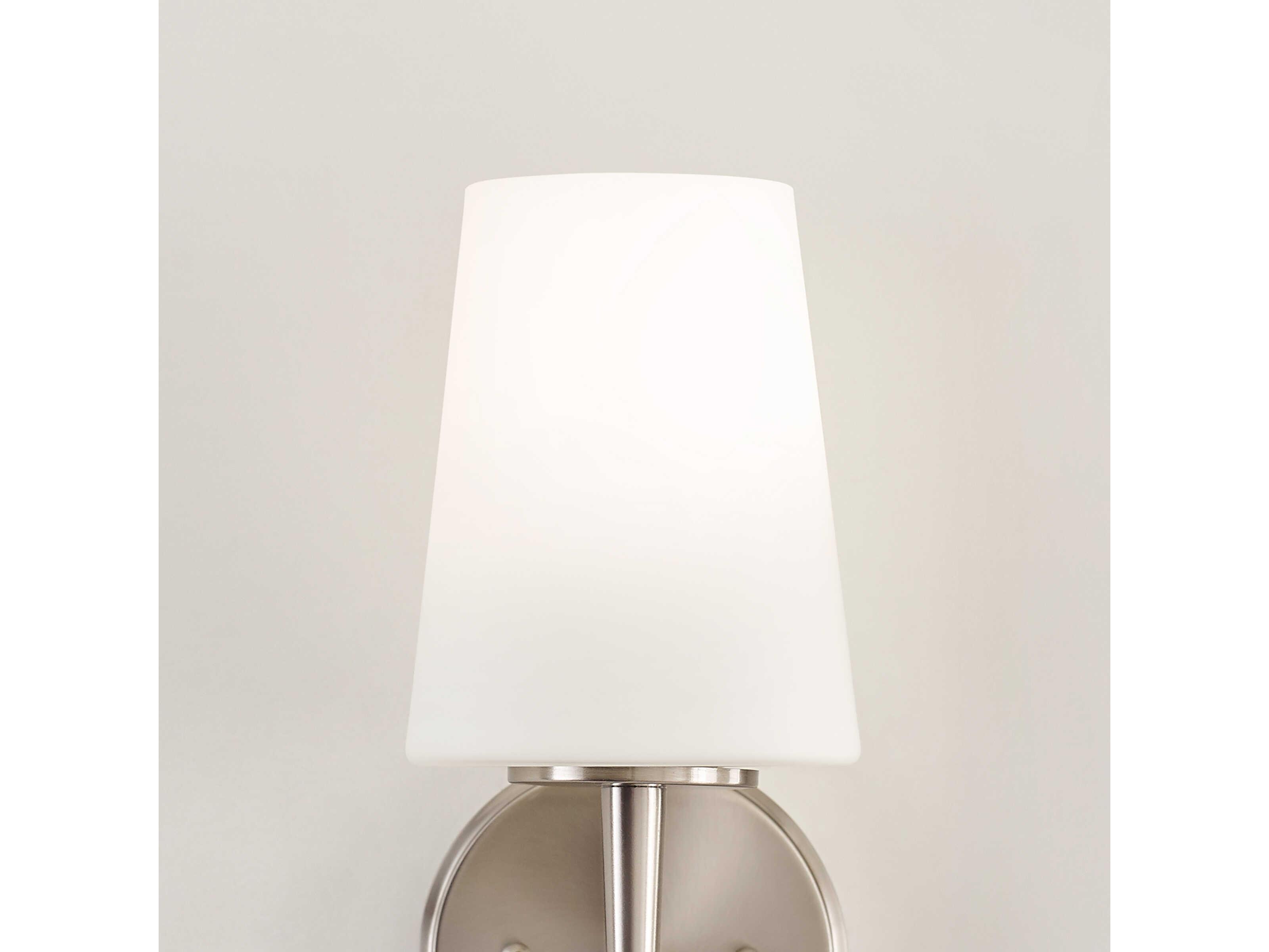 Generation Lighting Driscoll 1-Light Brushed Nickel Glass Wall Sconce