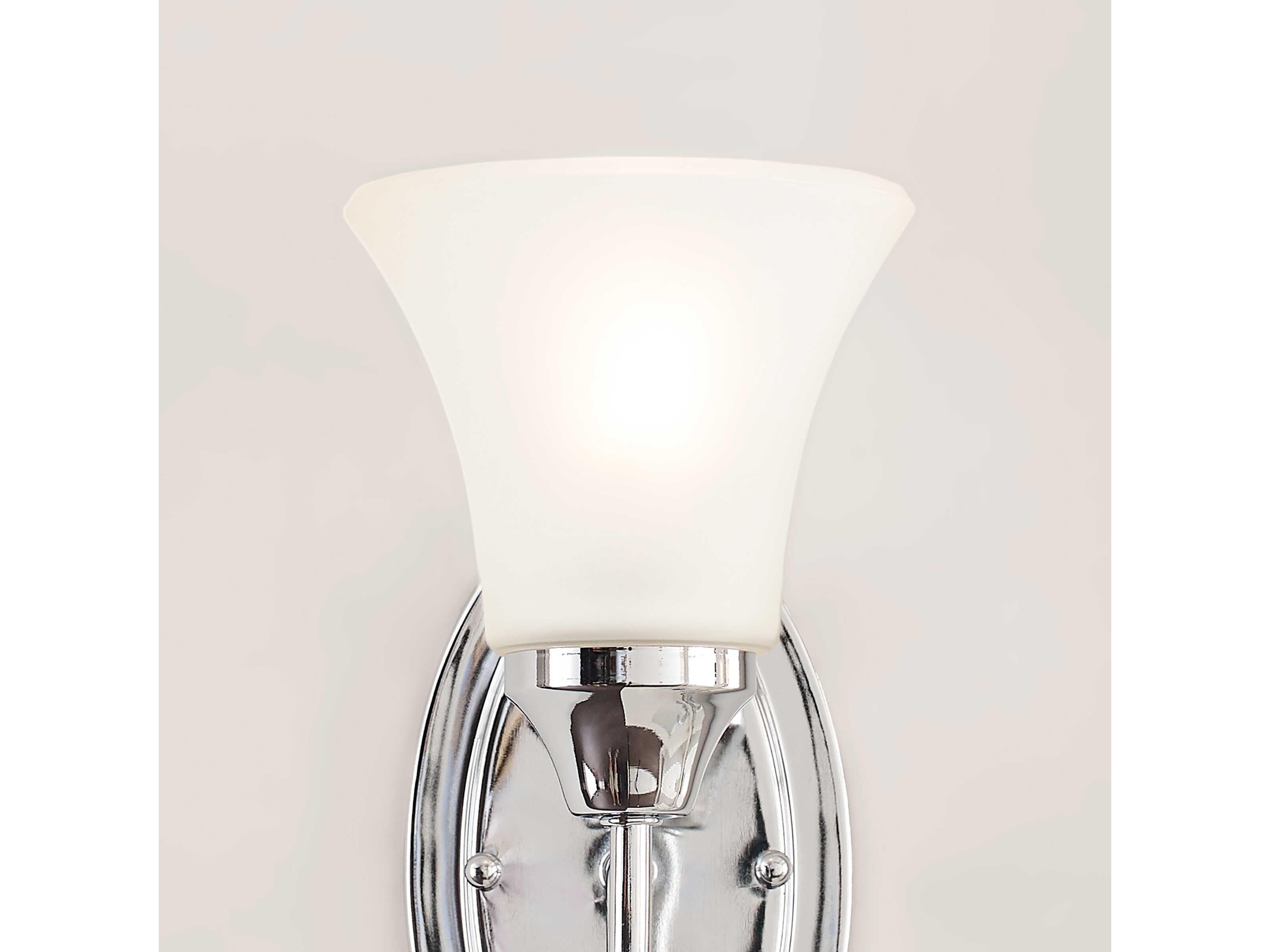 Generation Lighting Holman 1-Light Chrome Glass Wall Sconce