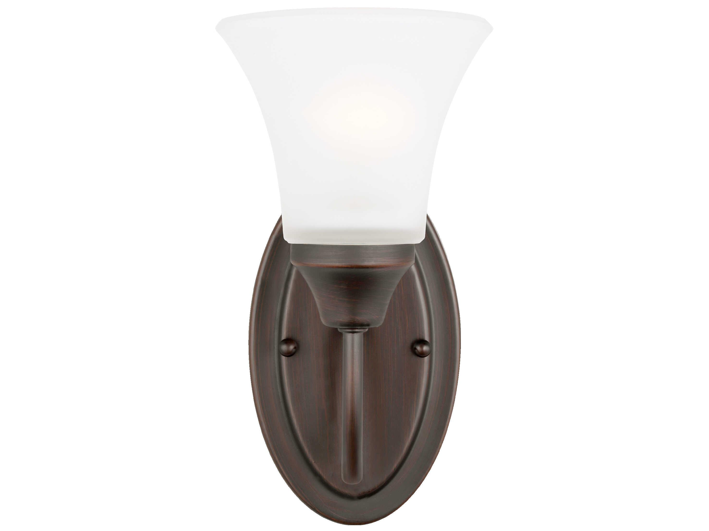 Generation Lighting Holman 1-Light Bronze Glass Wall Sconce