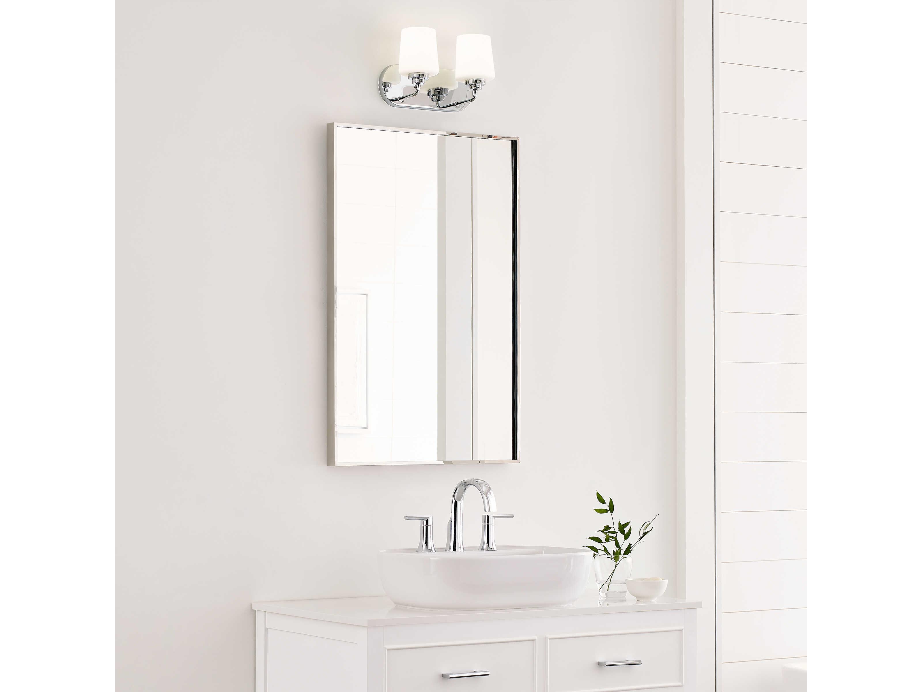 Generation Lighting Windom 2-Light Chrome Glass Vanity Light