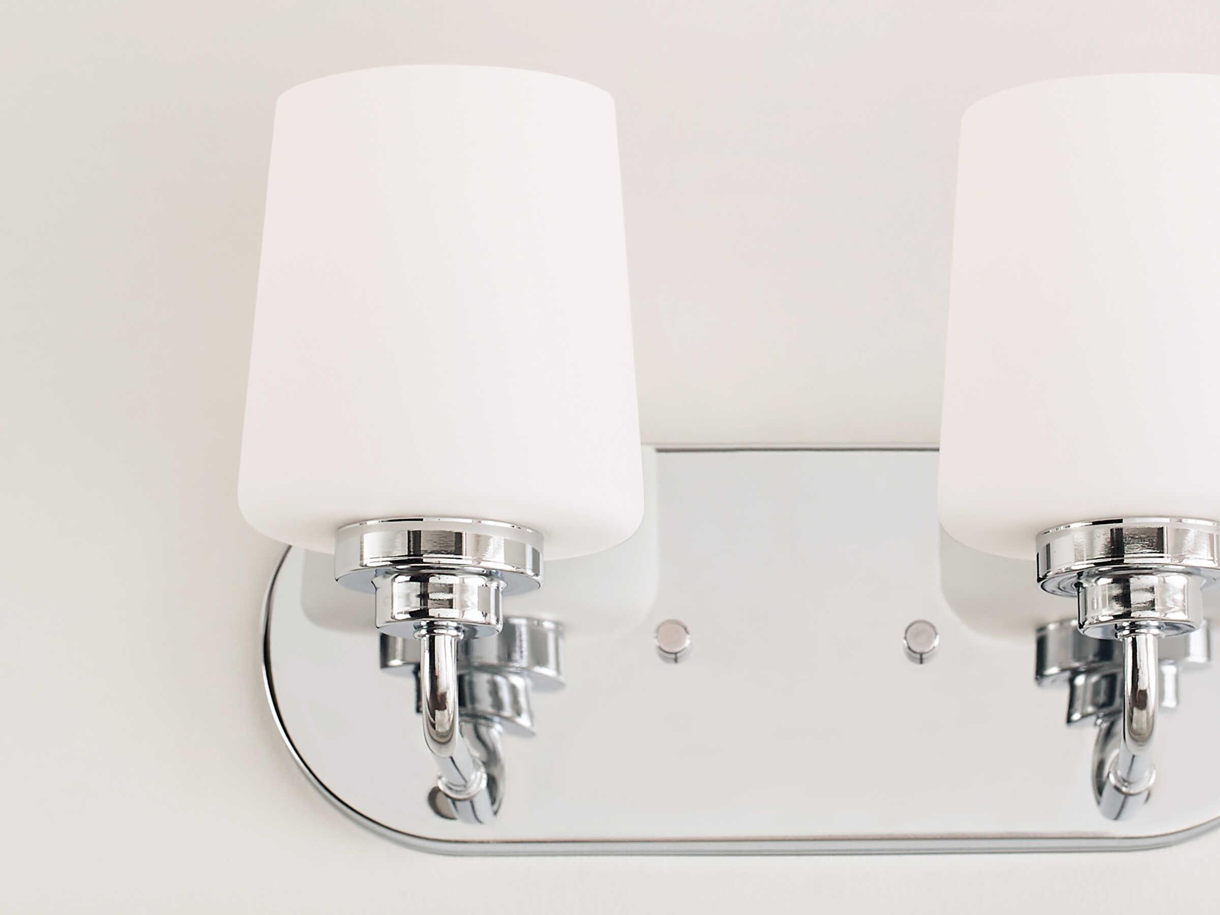 Generation Lighting Windom 2-Light Chrome Glass Vanity Light