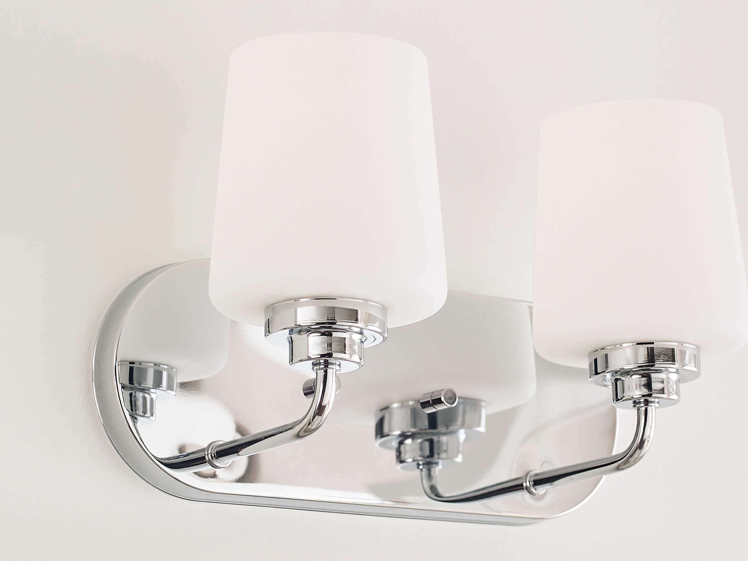 Generation Lighting Windom 2-Light Chrome Glass Vanity Light