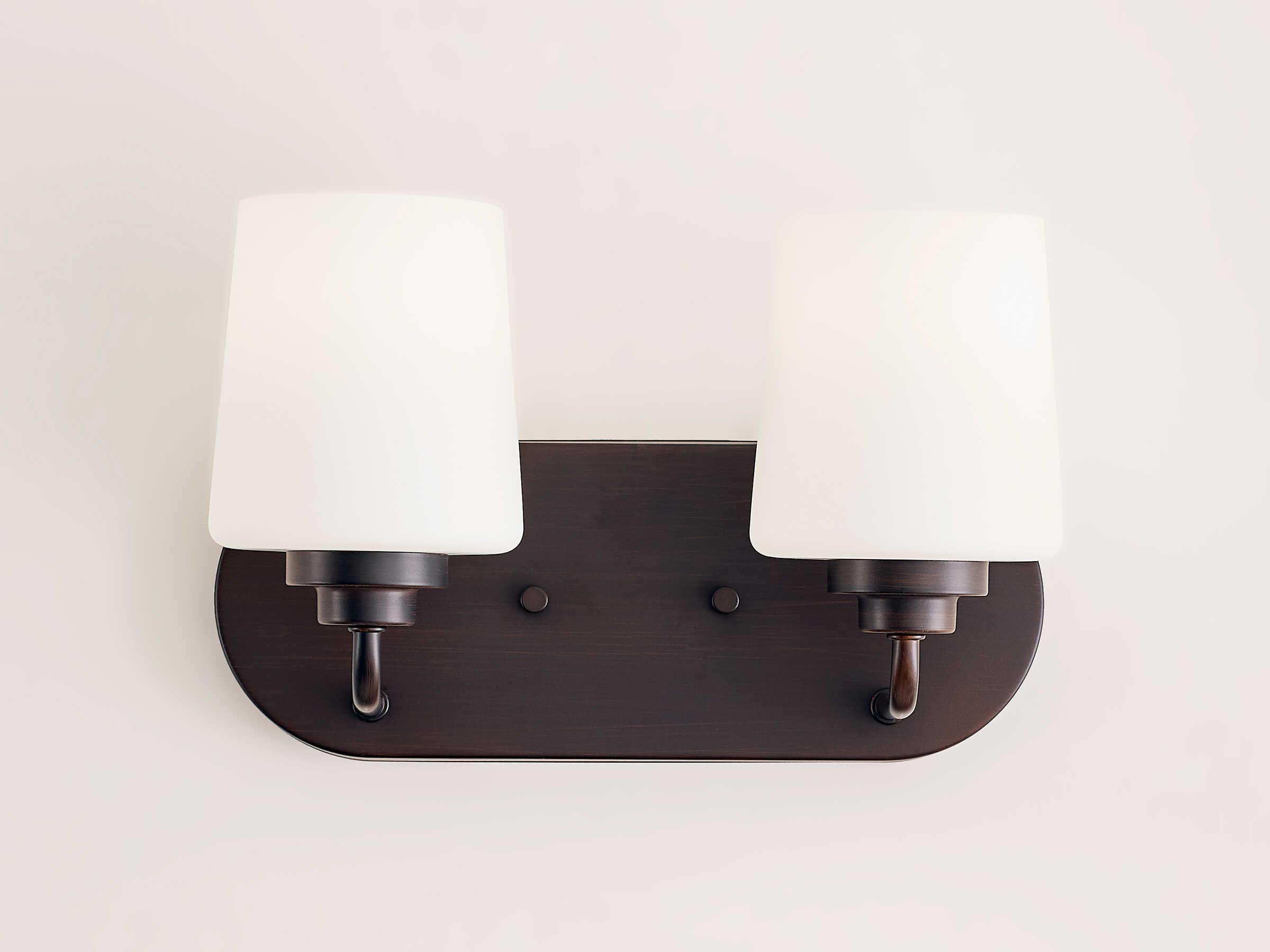 Generation Lighting Windom 2-Light Bronze Glass Vanity Light