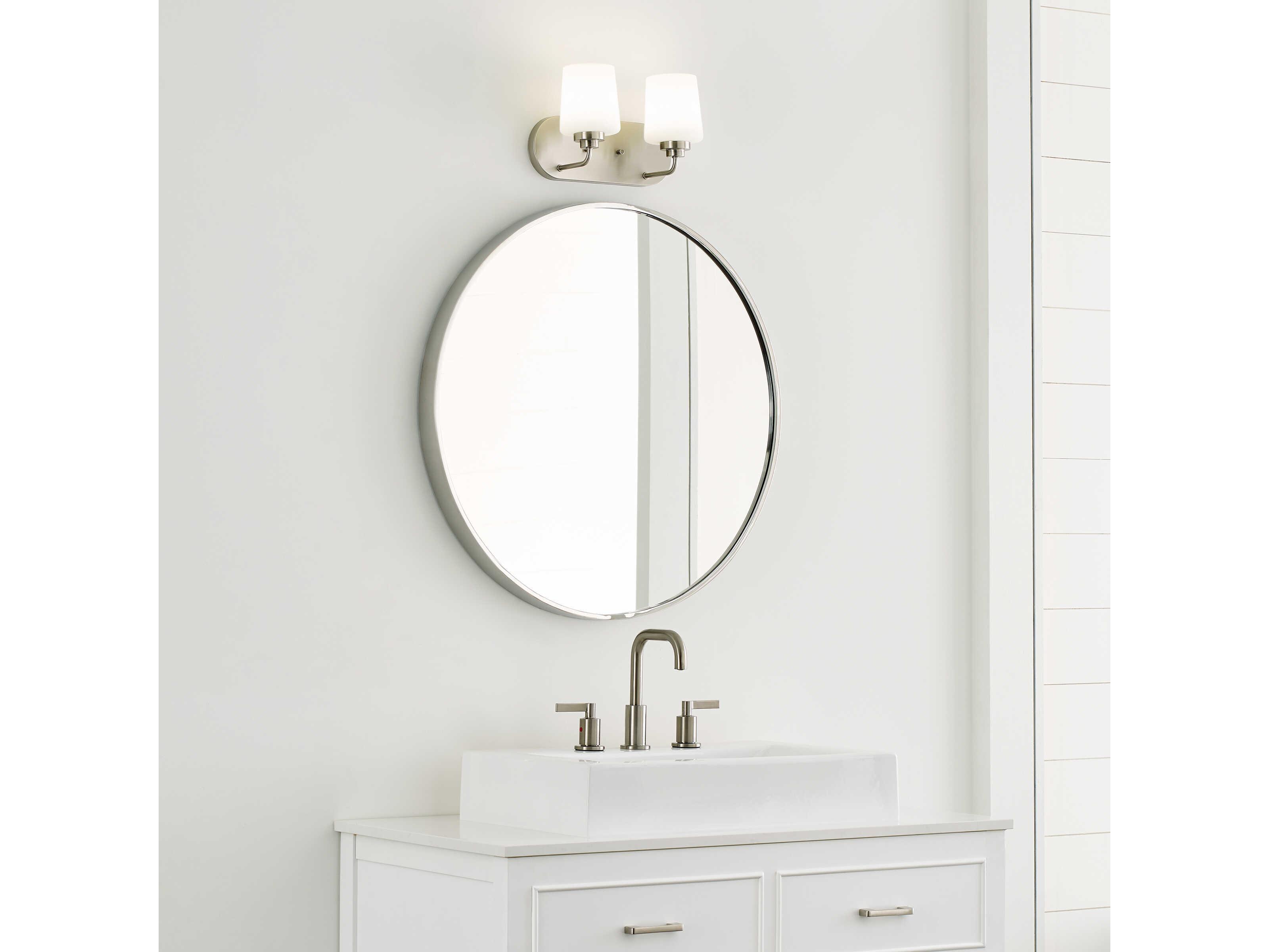 Generation Lighting Windom 2-Light Brushed Nickel Glass Vanity Light