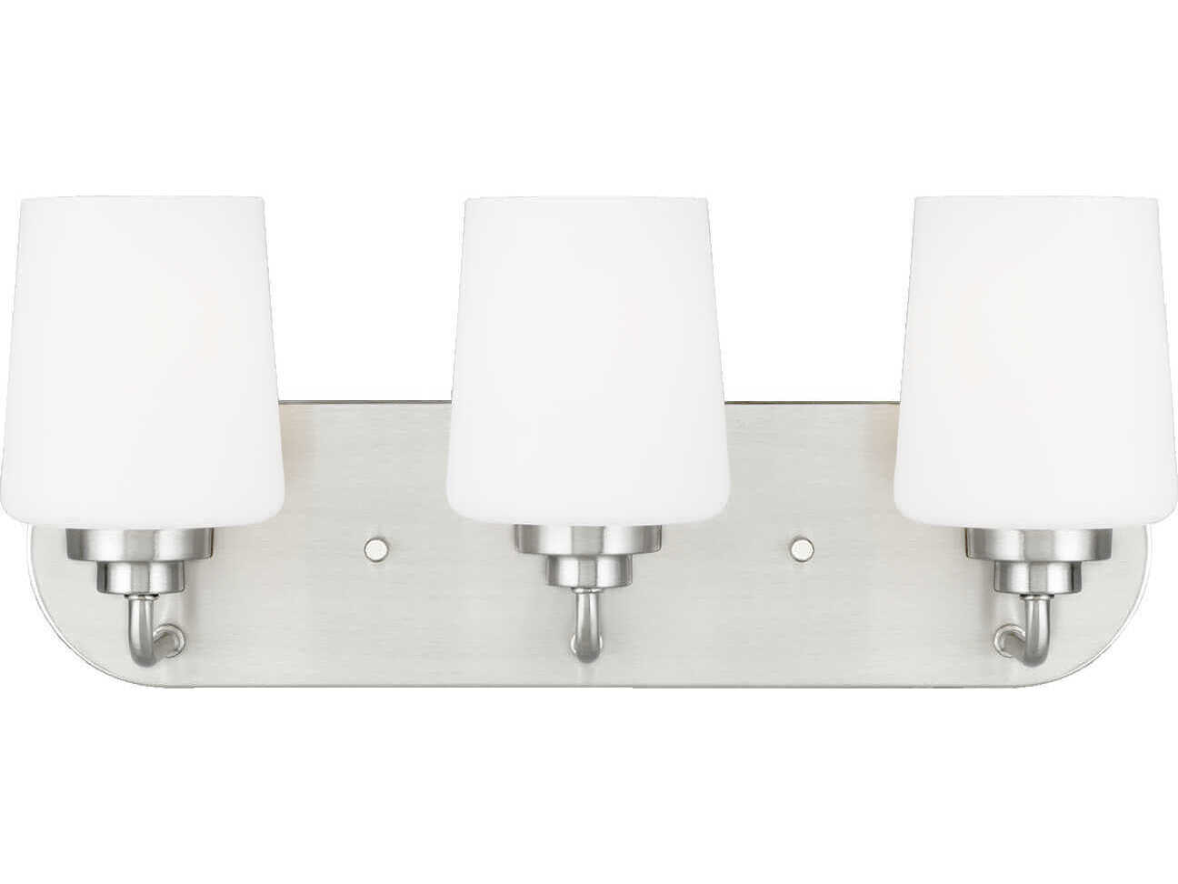 Generation Lighting Windom 3-Light Brushed Nickel Glass Vanity Light