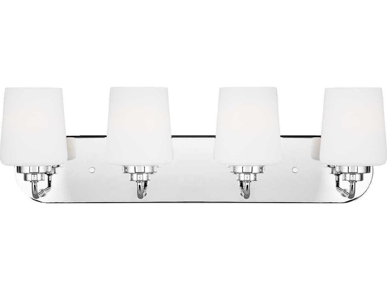 Generation Lighting Windom 4-Light Chrome Glass Vanity Light