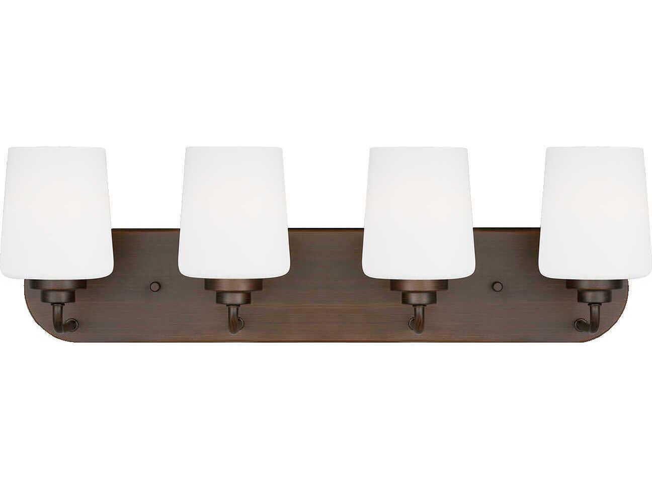 Generation Lighting Windom 4-Light Bronze Glass Vanity Light