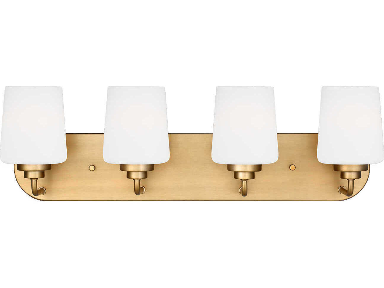 Generation Lighting Windom 4-Light Satin Brass Glass Vanity Light
