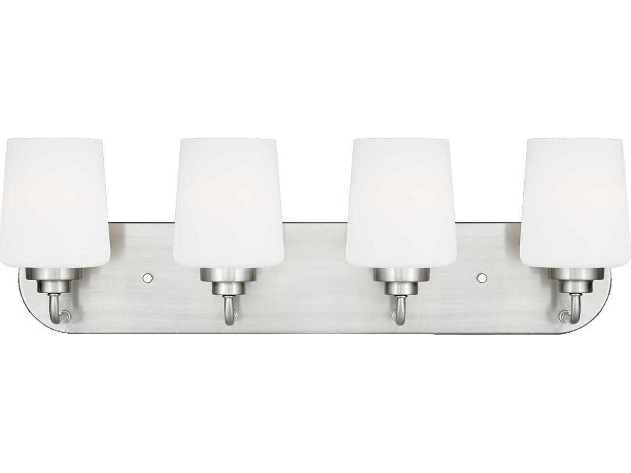 Generation Lighting Windom 4-Light Brushed Nickel Glass Vanity Light